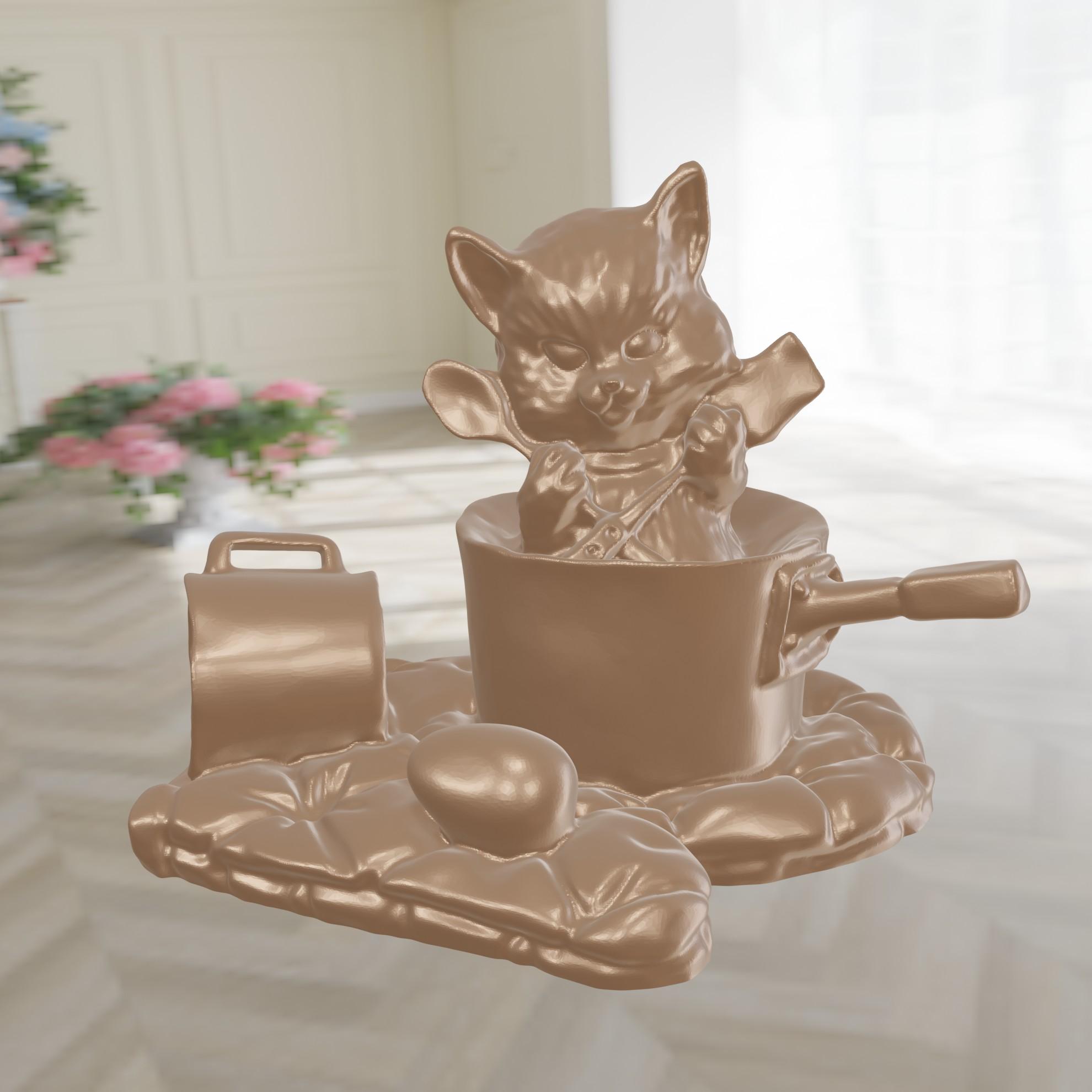Cooking Cat 3d model