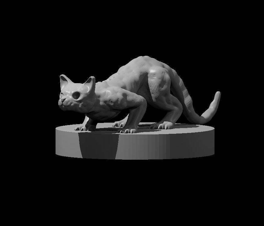 Zombie Cat - Zombie Cat - 3d model render - D&D - 3d model