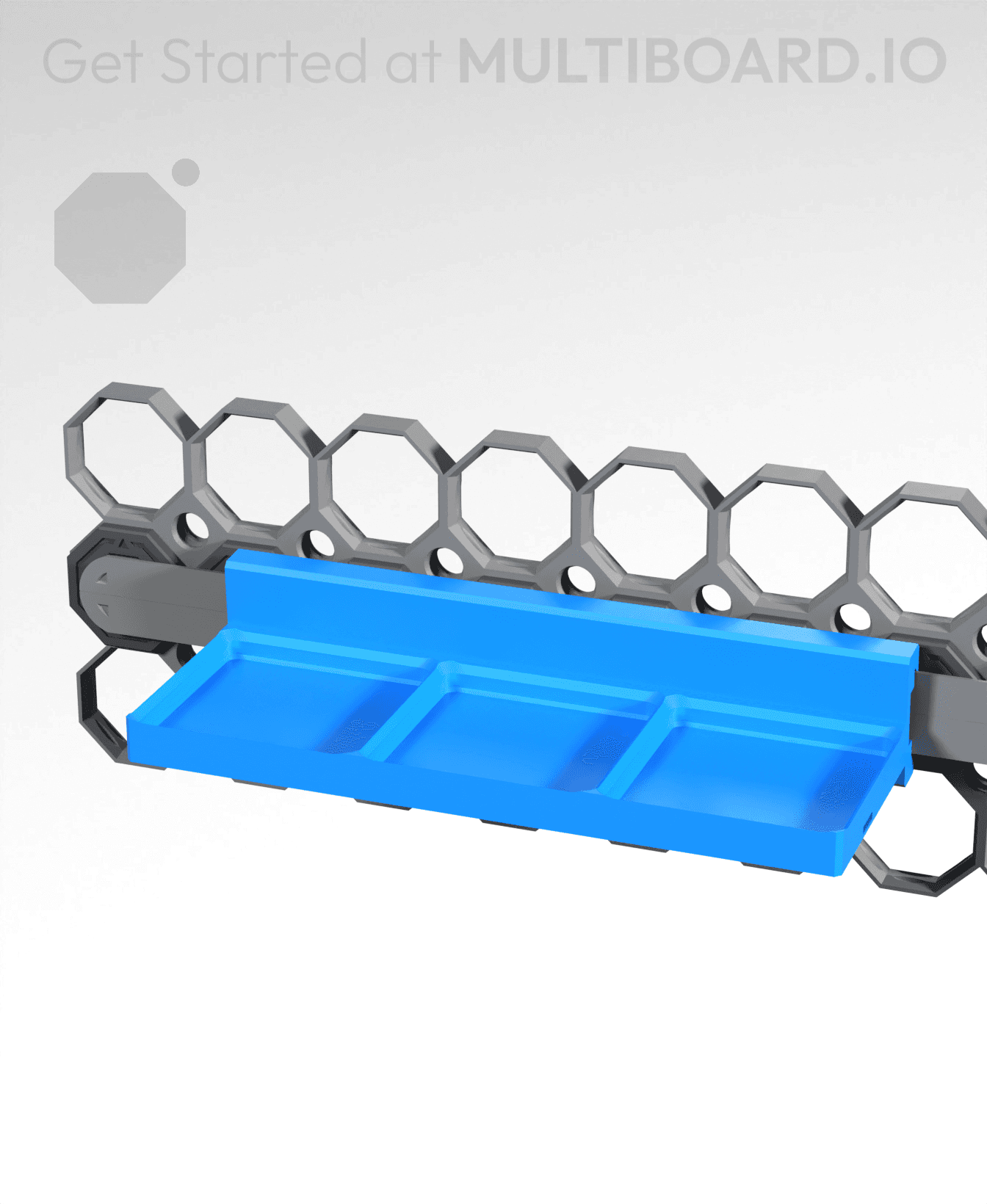 3x1 - Gridfinity Shelf - Rail Slider 3d model