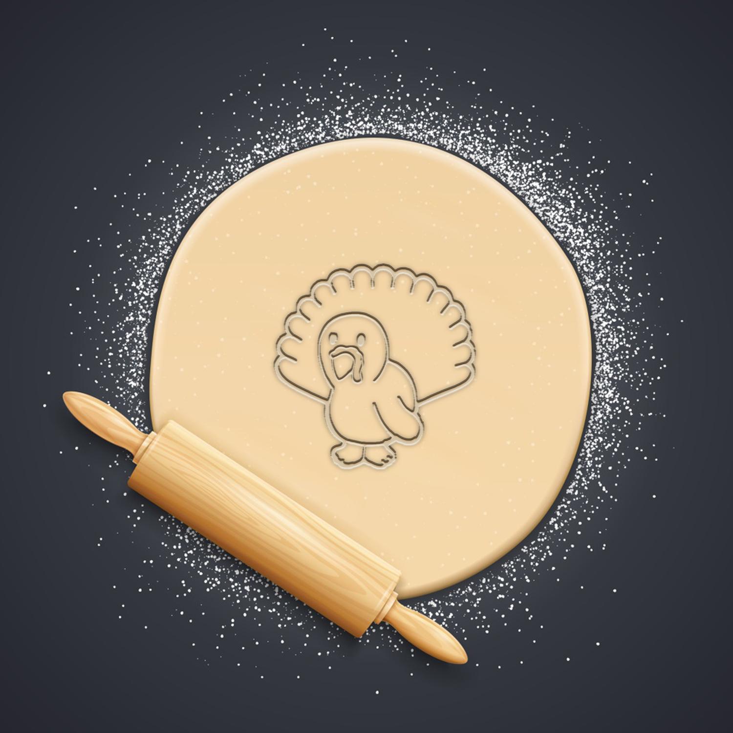 Peacock Cookie Cutter, Biscuit Cutter 3d model