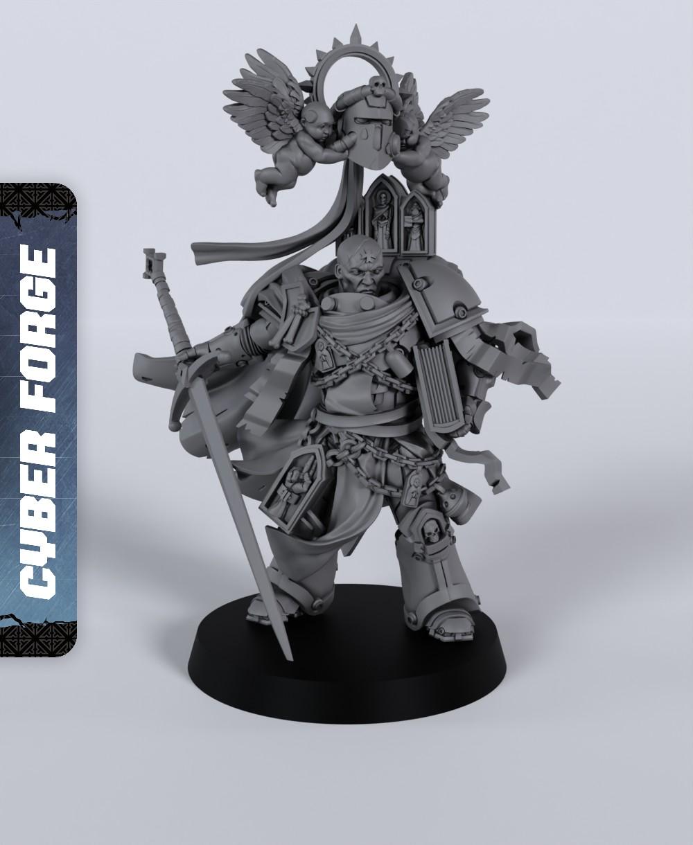 Black Knight Champion - With Free Cyberpunk Warhammer - 40k Sci-Fi Gift Ideas for RPG and Wargamers 3d model