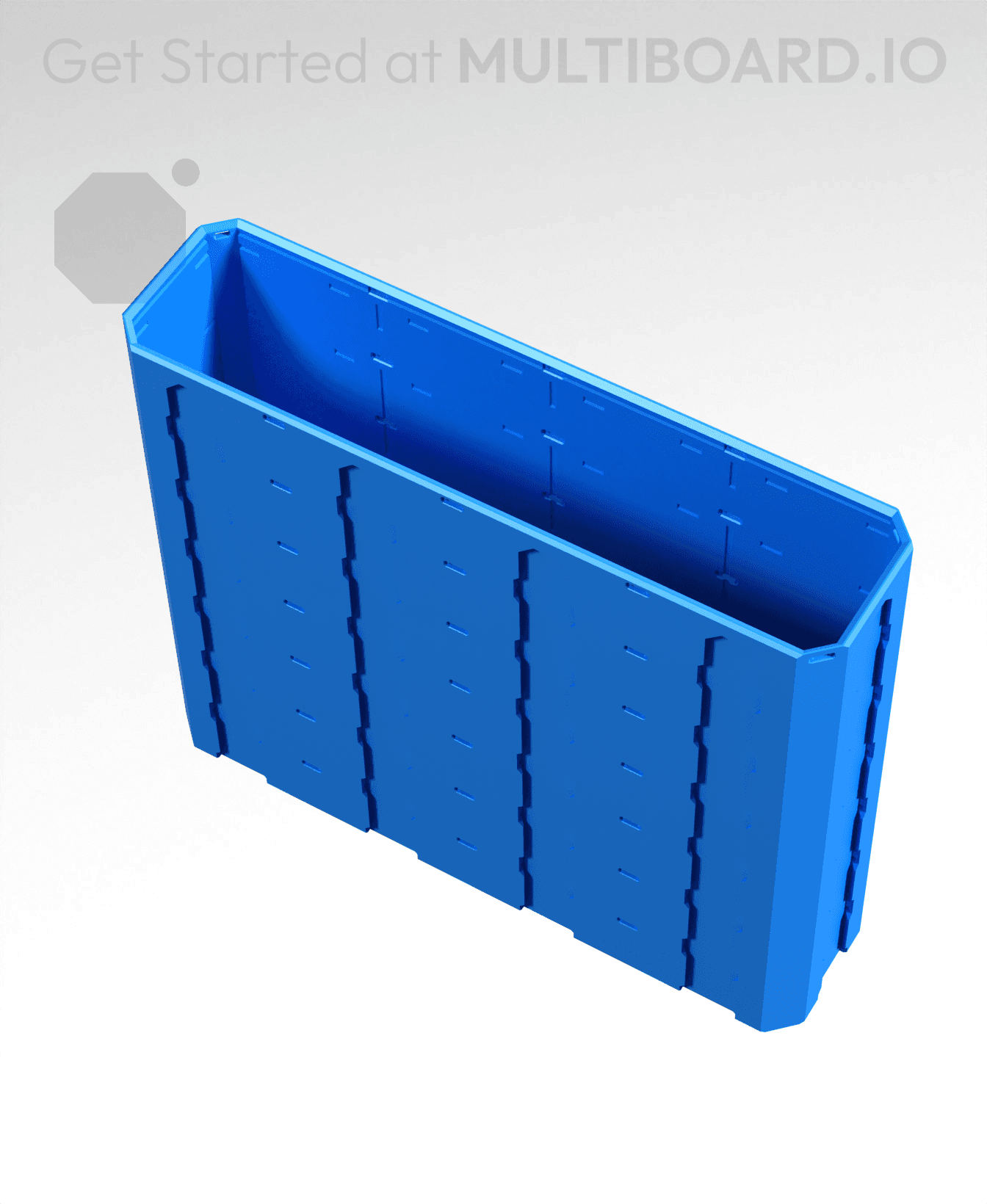 4x1x3·5 - Topped Multipoint Rail - Pop-In Bin Extension 3d model