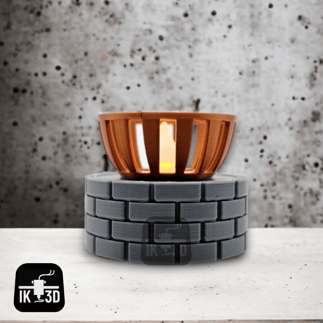 Miniature Brazier Led Candle Sleeve / No Supports  3d model