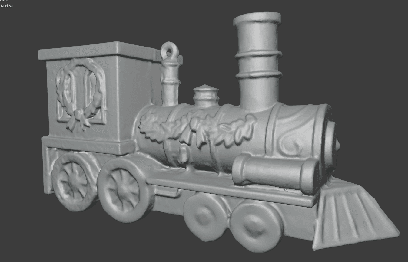 Christmas Train 3d model