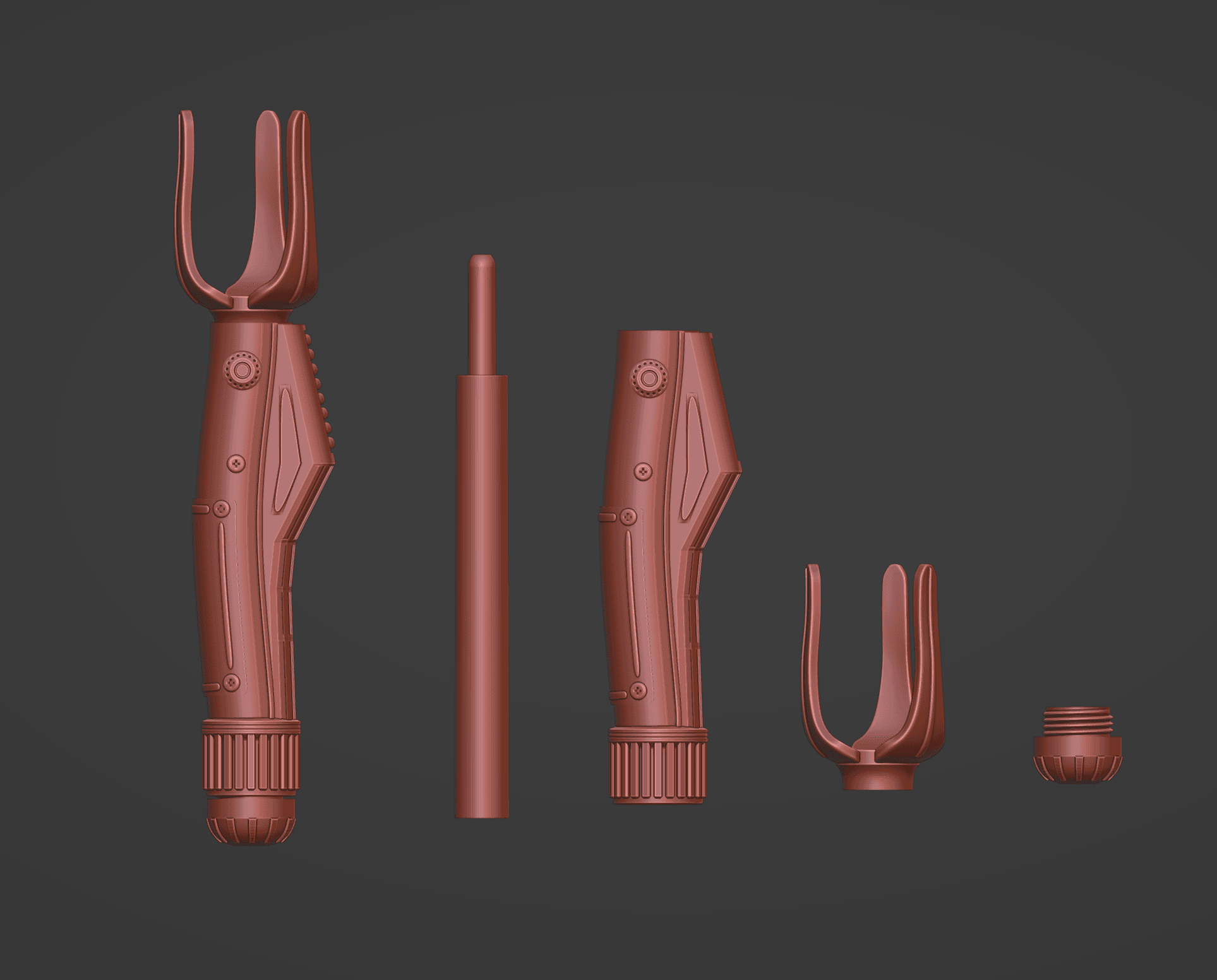 Print in Place Collapsing Jedi Lightsaber Concept 21 3d model