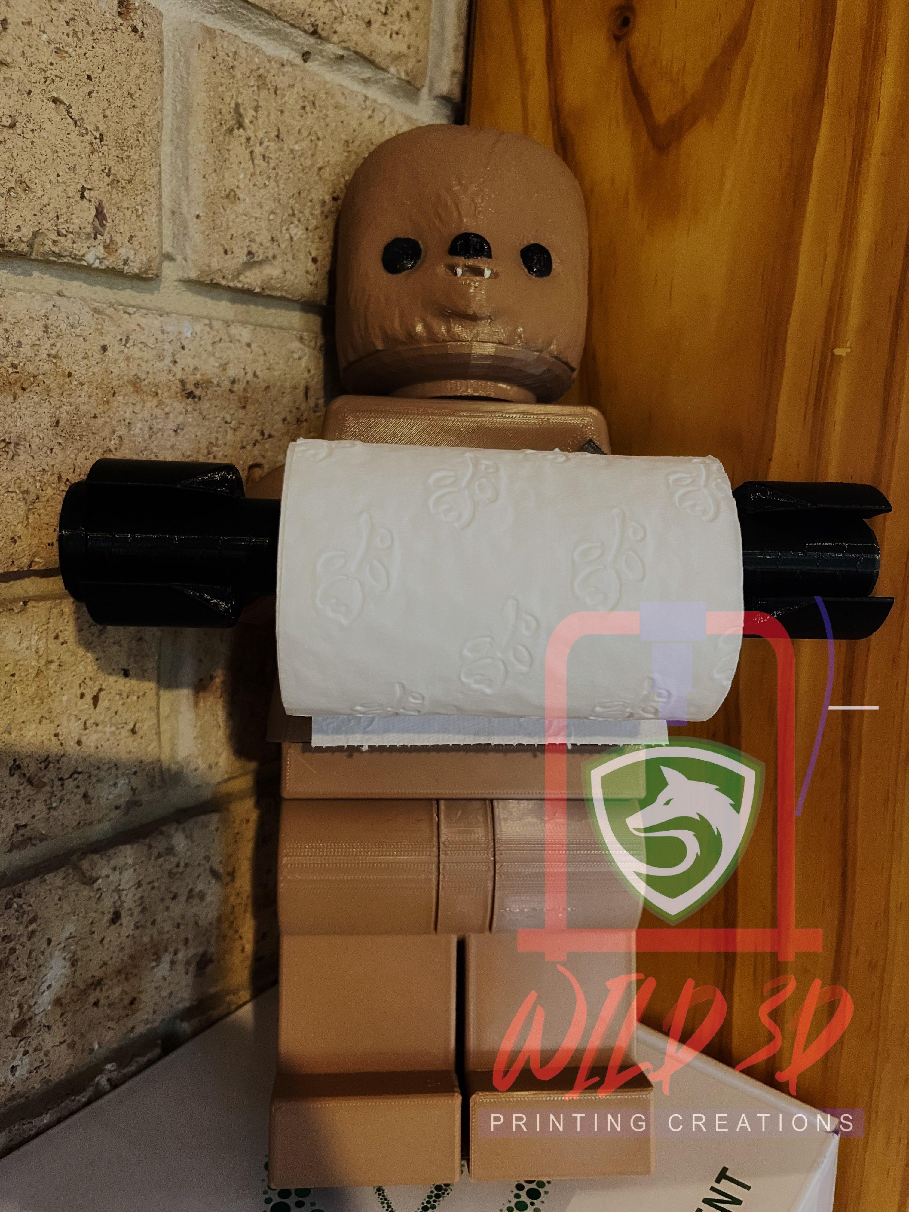 chewbacca lego man Toilet roll / hand towel holder 3d model