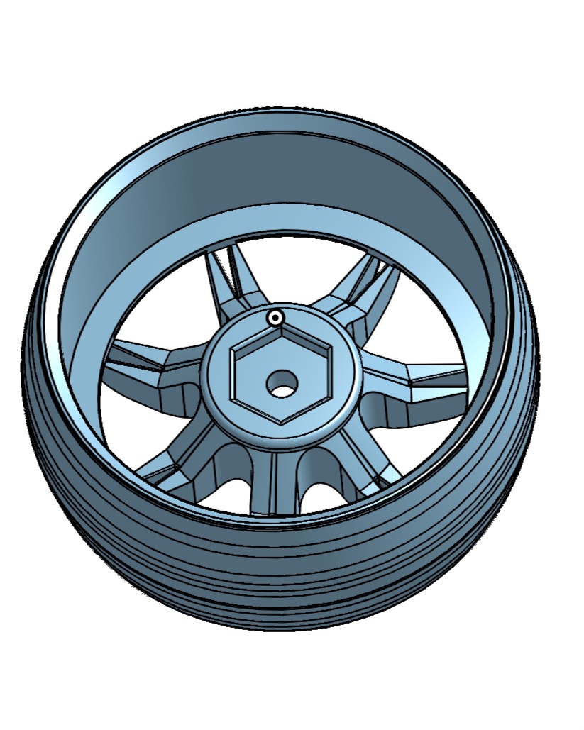 rc 7-14 spoke drift wheel 1/10 3d model