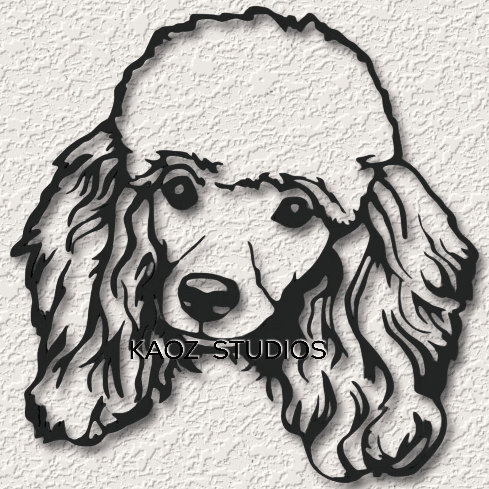 poodle wall art dog wall decor puppy decoration 2d animal 3d model