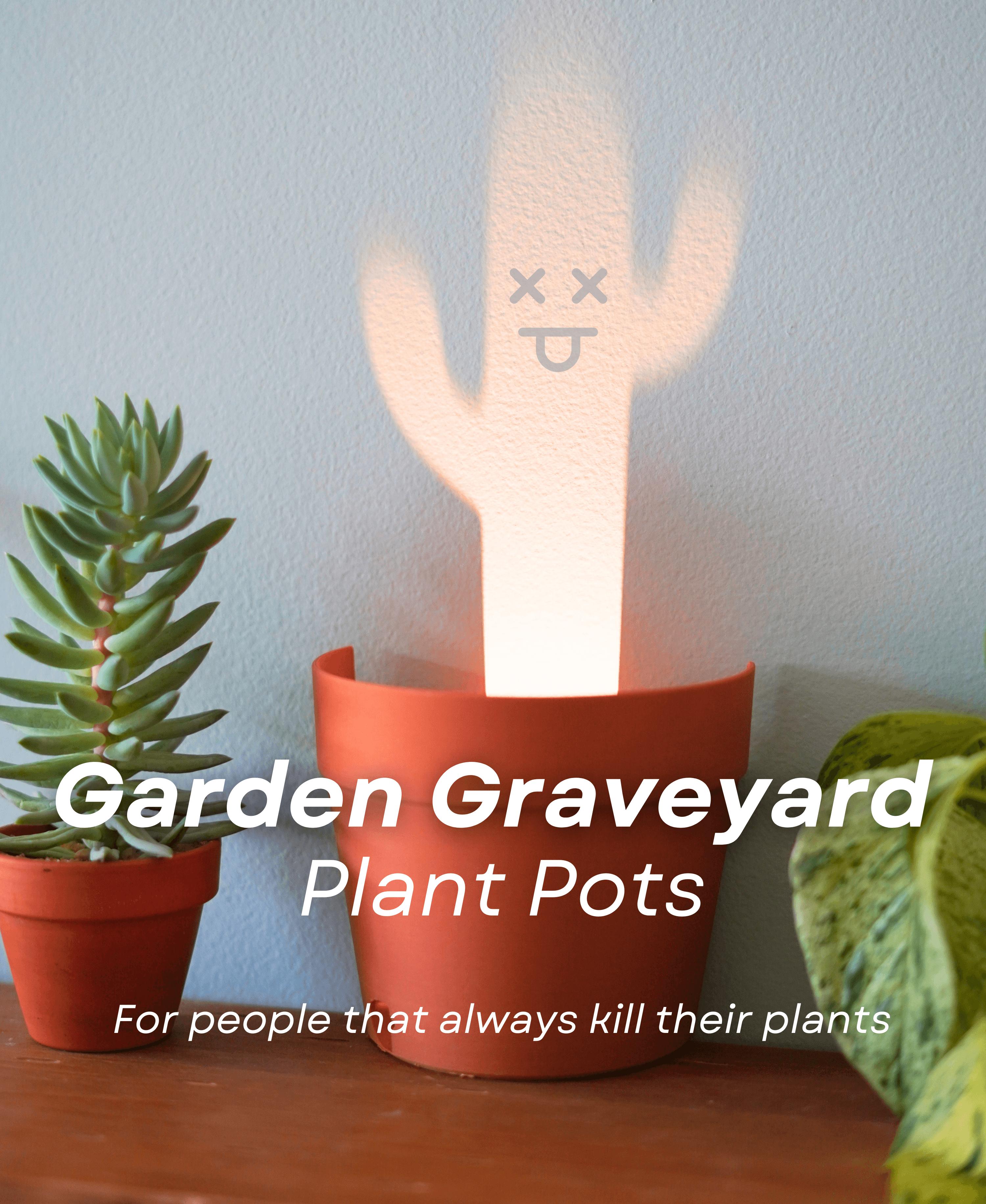 Garden Graveyard - Plant Pot Light Projections for people that kill their plants 3d model