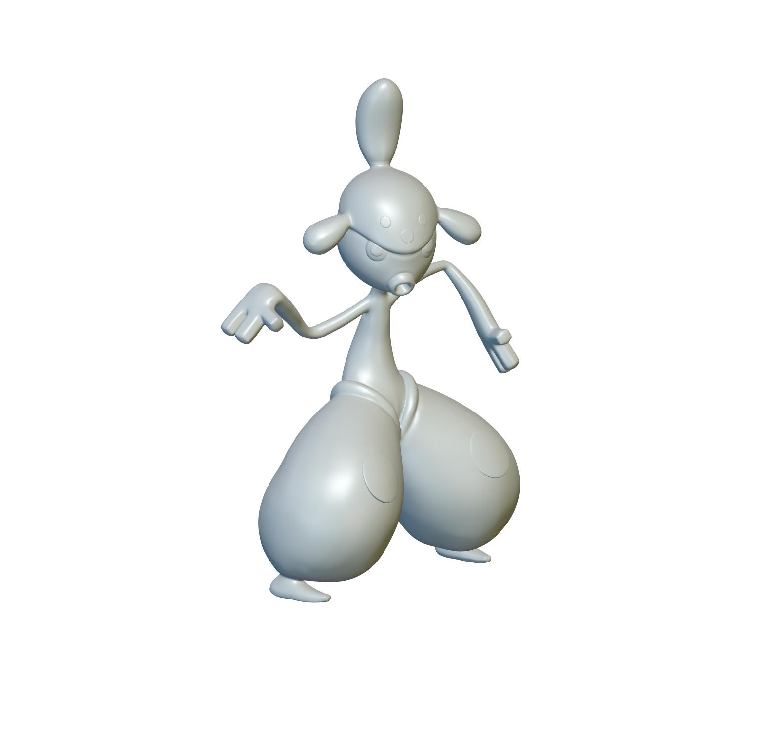 Pokemon Medicham #308 - Optimized for 3D Printing 3d model