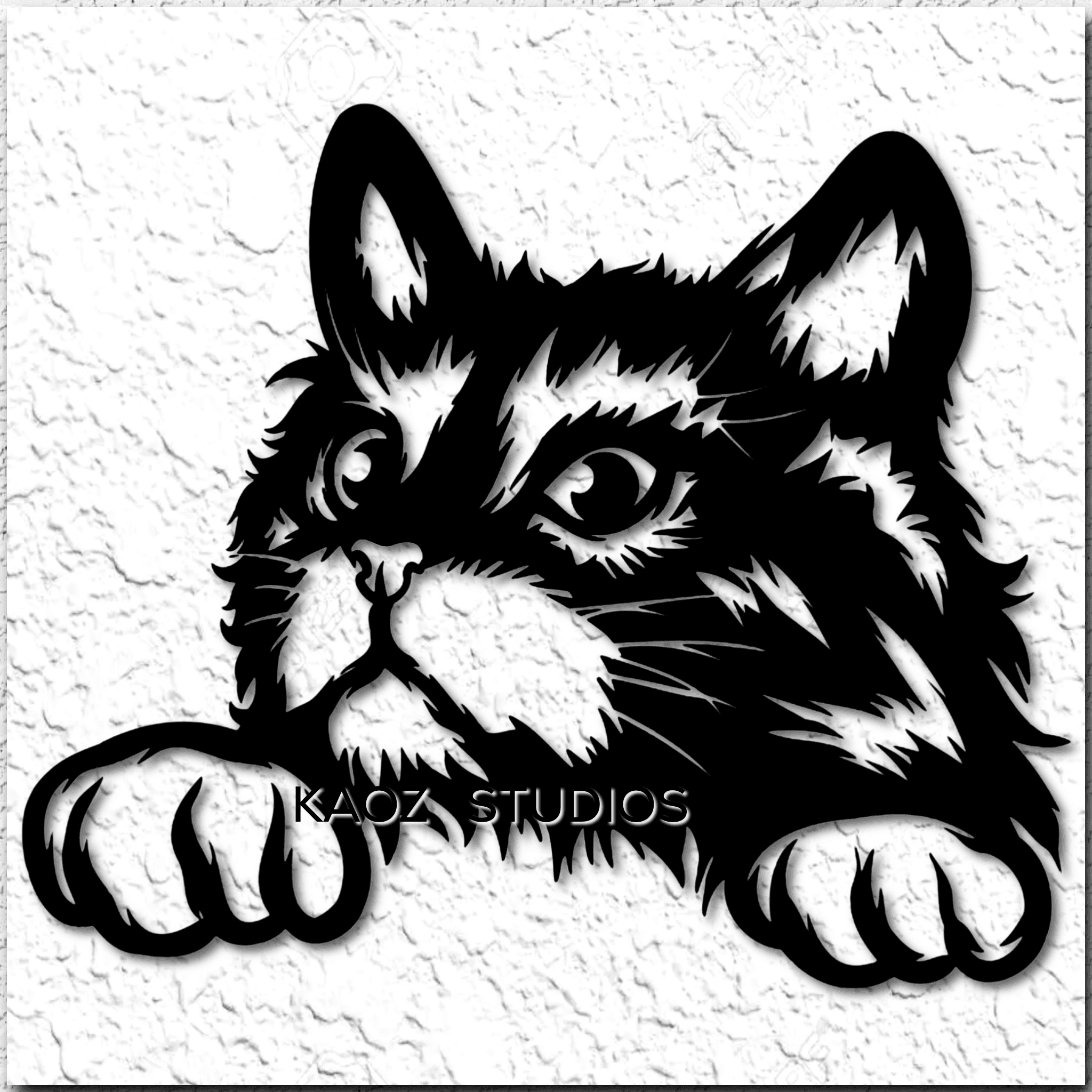 Fluffy Kitty wall art Maine Coon Wall decor cat decoration 3d model