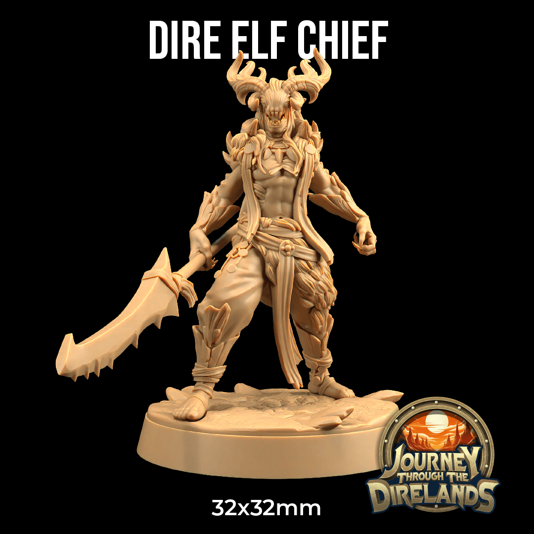 Dire Elf Chief 3d model