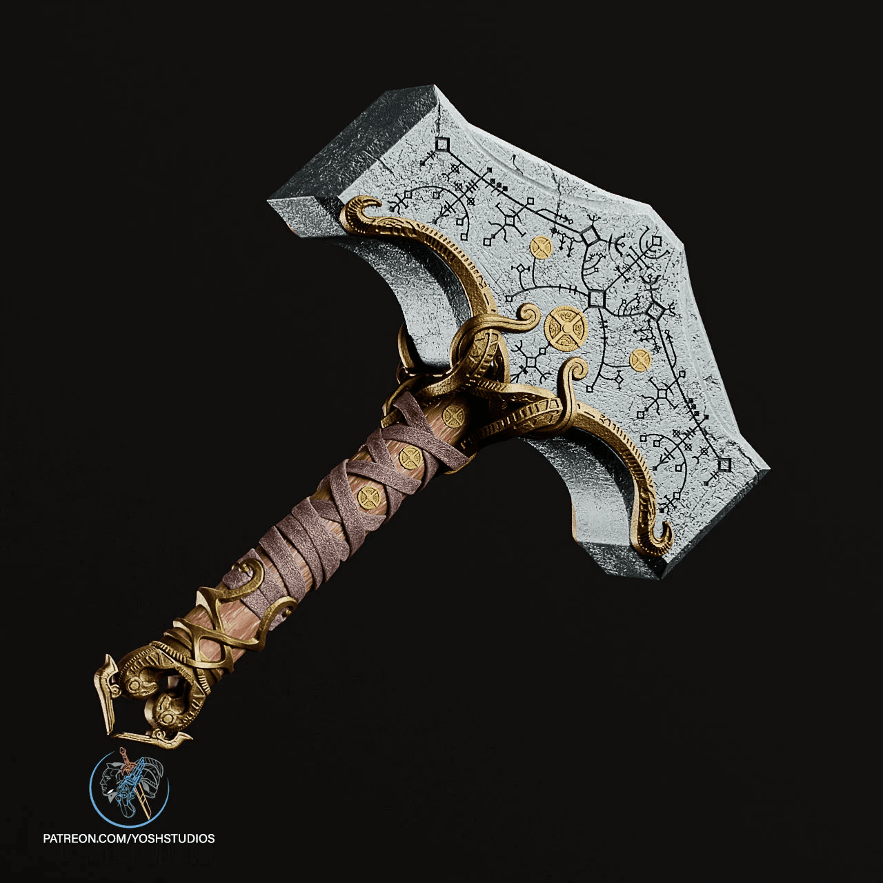 God of War Thor's Hammer 3d Print File STL Mjolnir 3d model