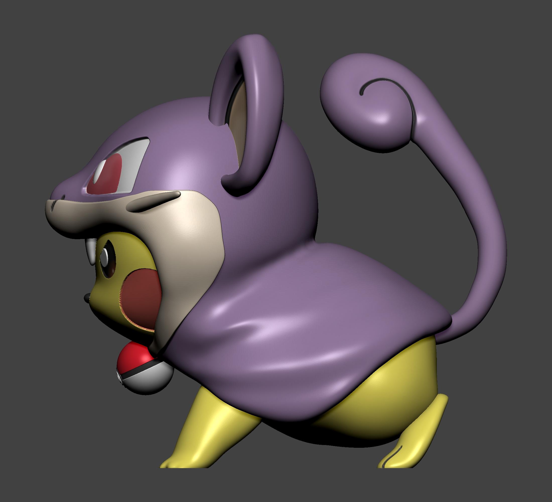 Pokemon - Pikachu Cosplay Ratatta 3d model