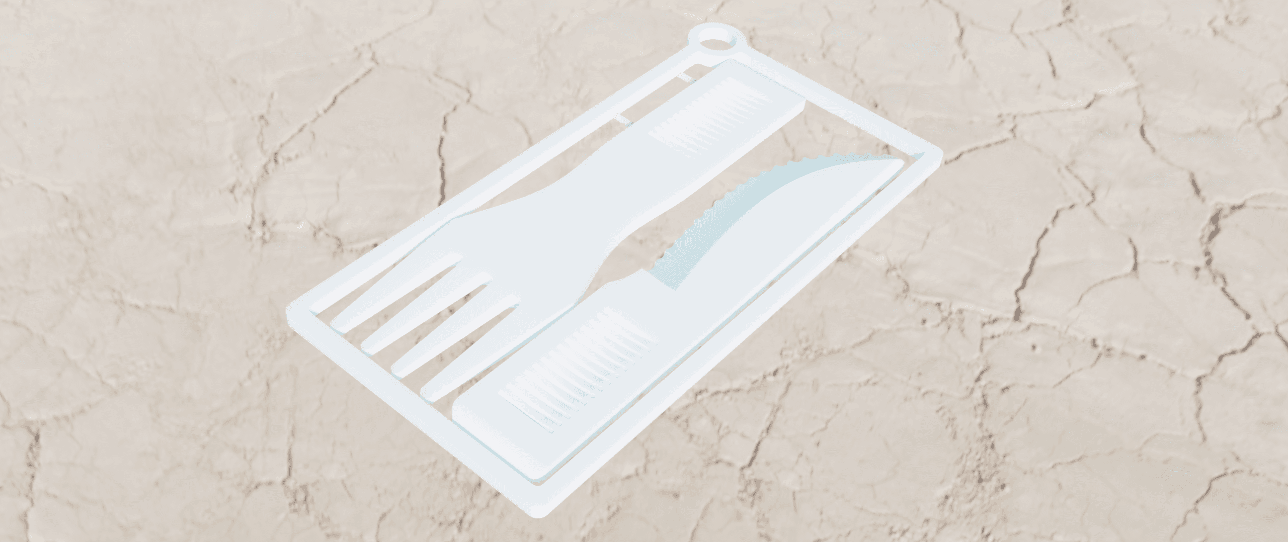 Camping cutlery card FREE 3d model