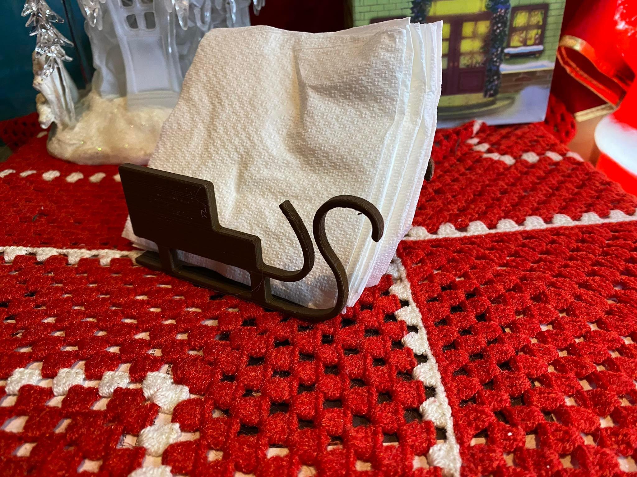 Santas sleigh napkin holder 3d model