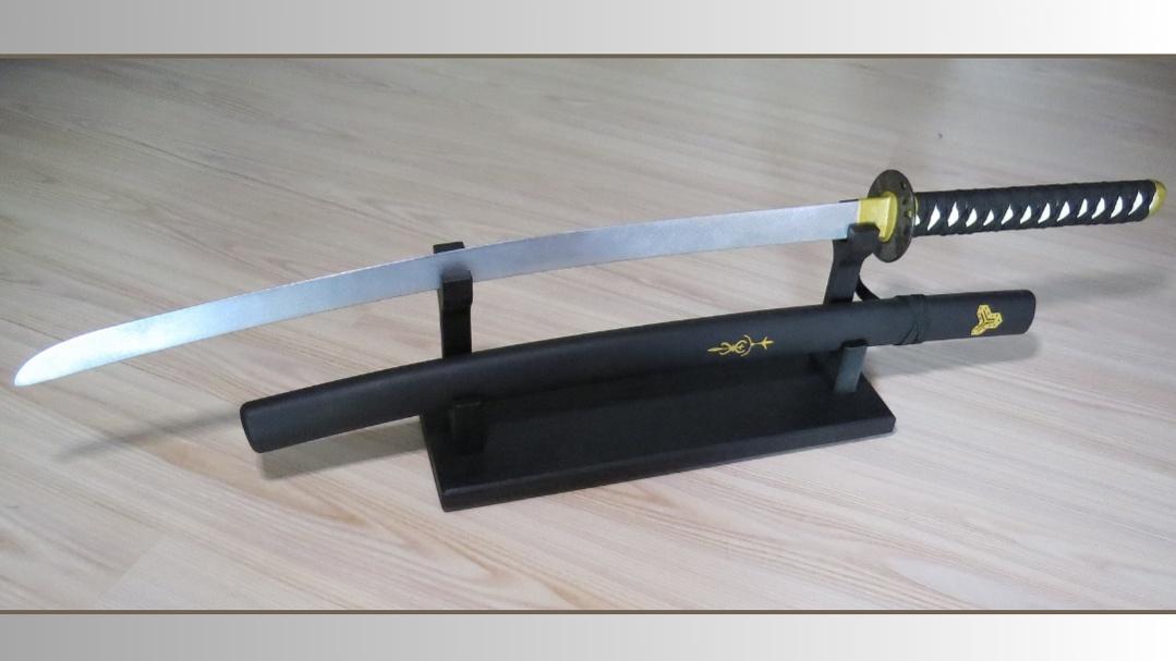 Katana Sword Prop with sword rack 3d model
