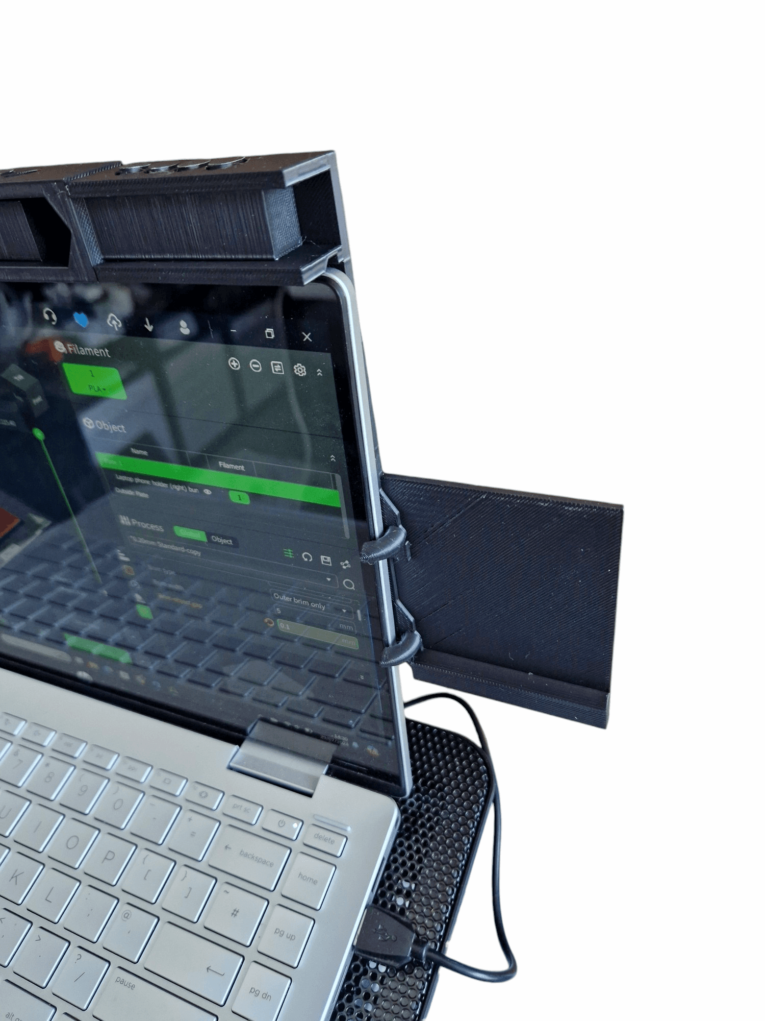 Laptop phone holder.stl 3d model