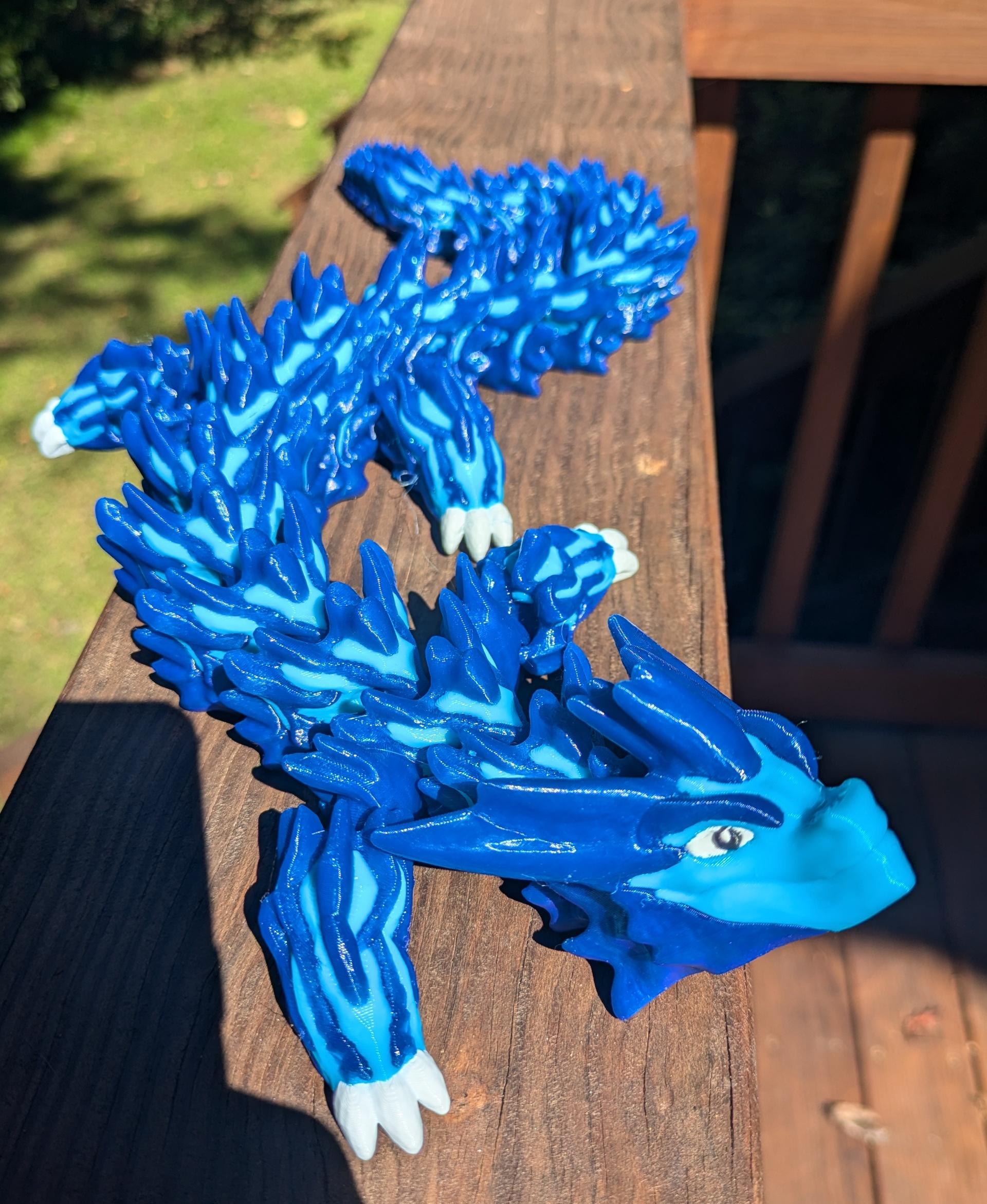 Tsunami Dragon - Articulated Dragon  - Bambu Multicolor & STL 3d model