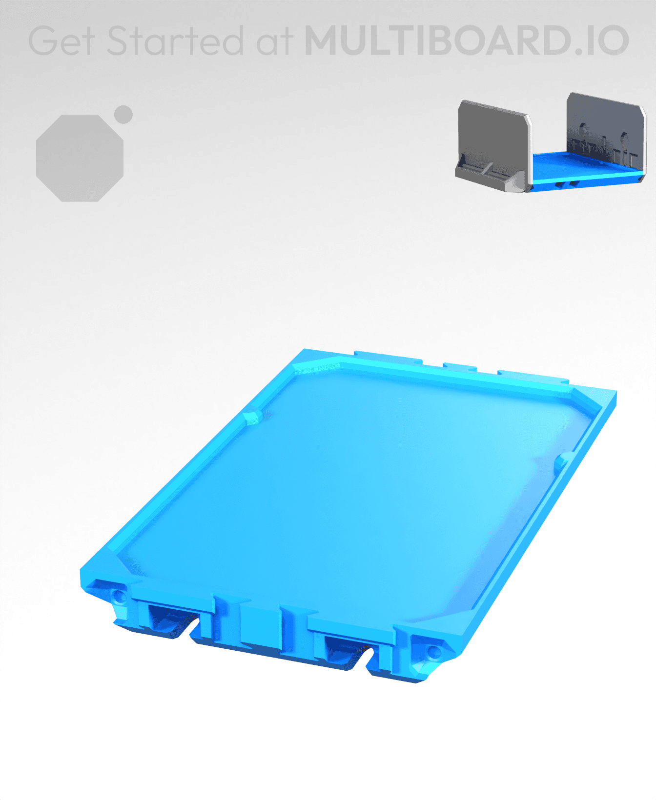 1x1.5-Deep - Plain - Multibin Drawer Base 3d model