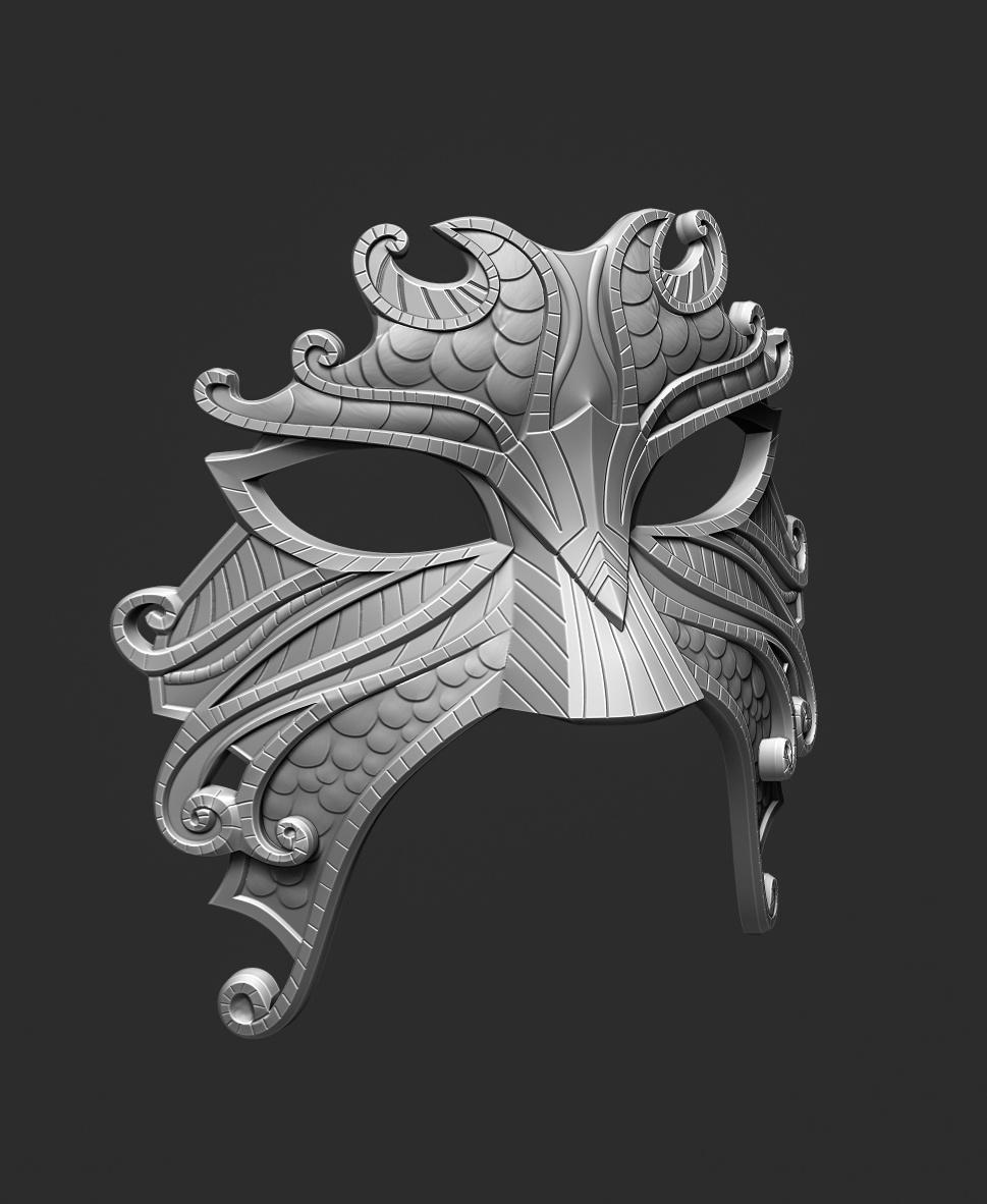 Mermaid mask 3d model