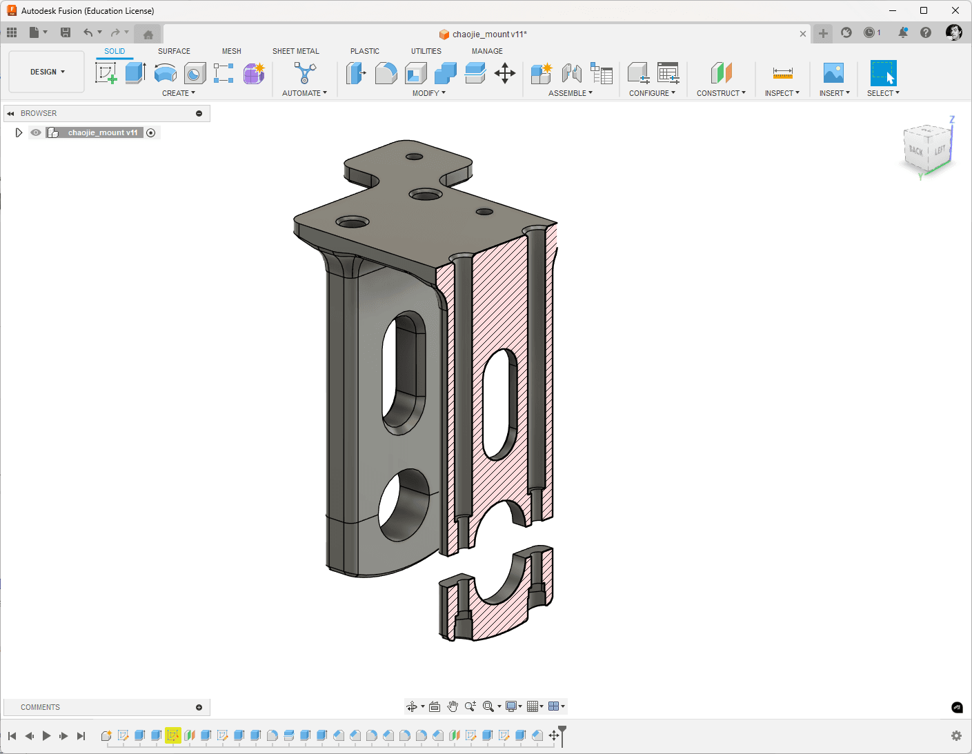 Custom Chaojie display bracket 3d model