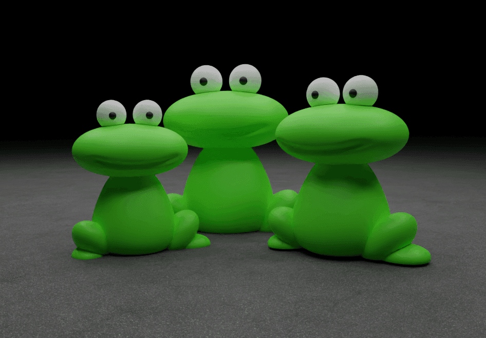 Garden Frog Decor Mesh Mayhem 3d model