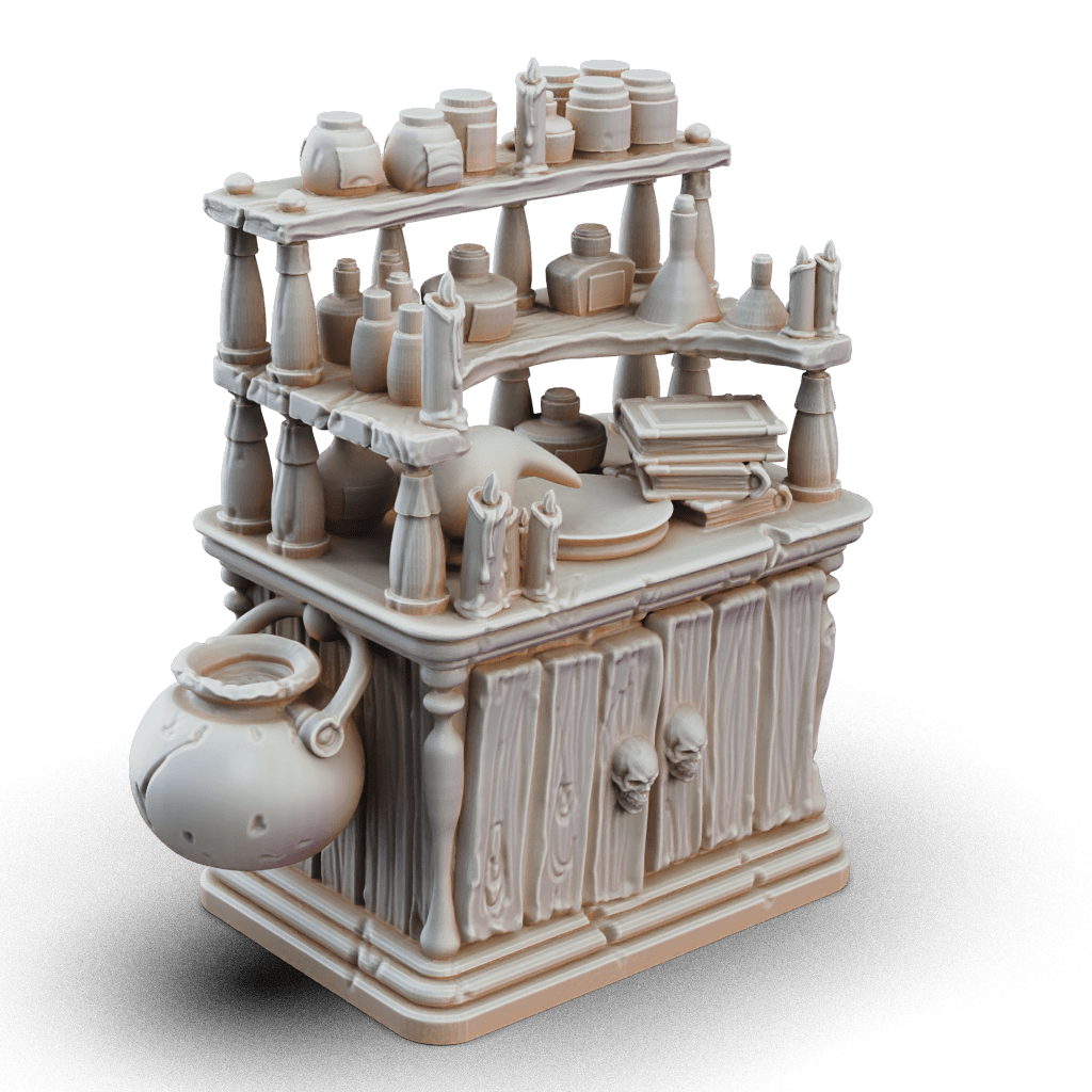 Potion Shop - Puppet Master Show- PRESUPPORTED - Illustrated and Stats - 32mm scale 3d model