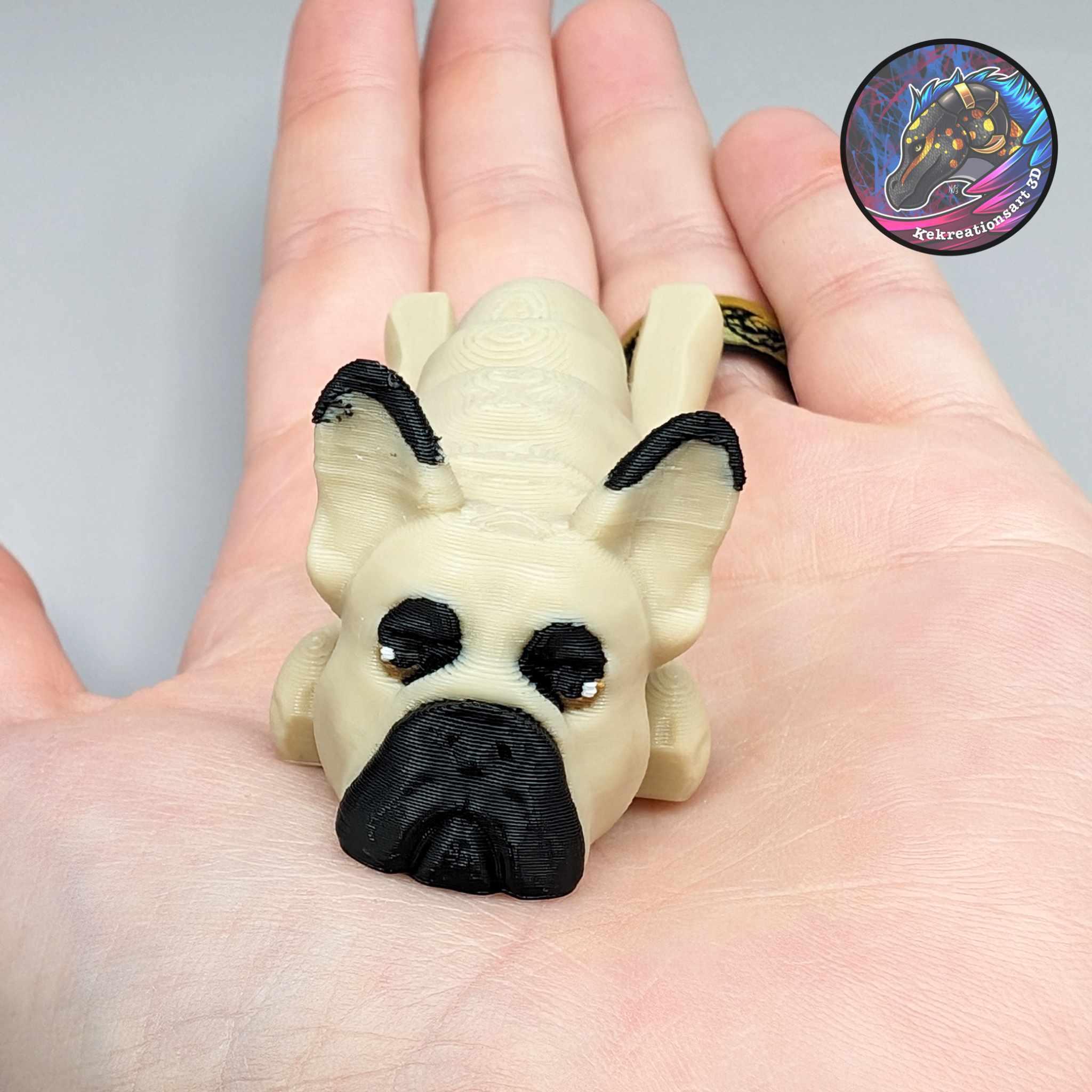 Baby Flexi Dog Keychain Set 3 3d model