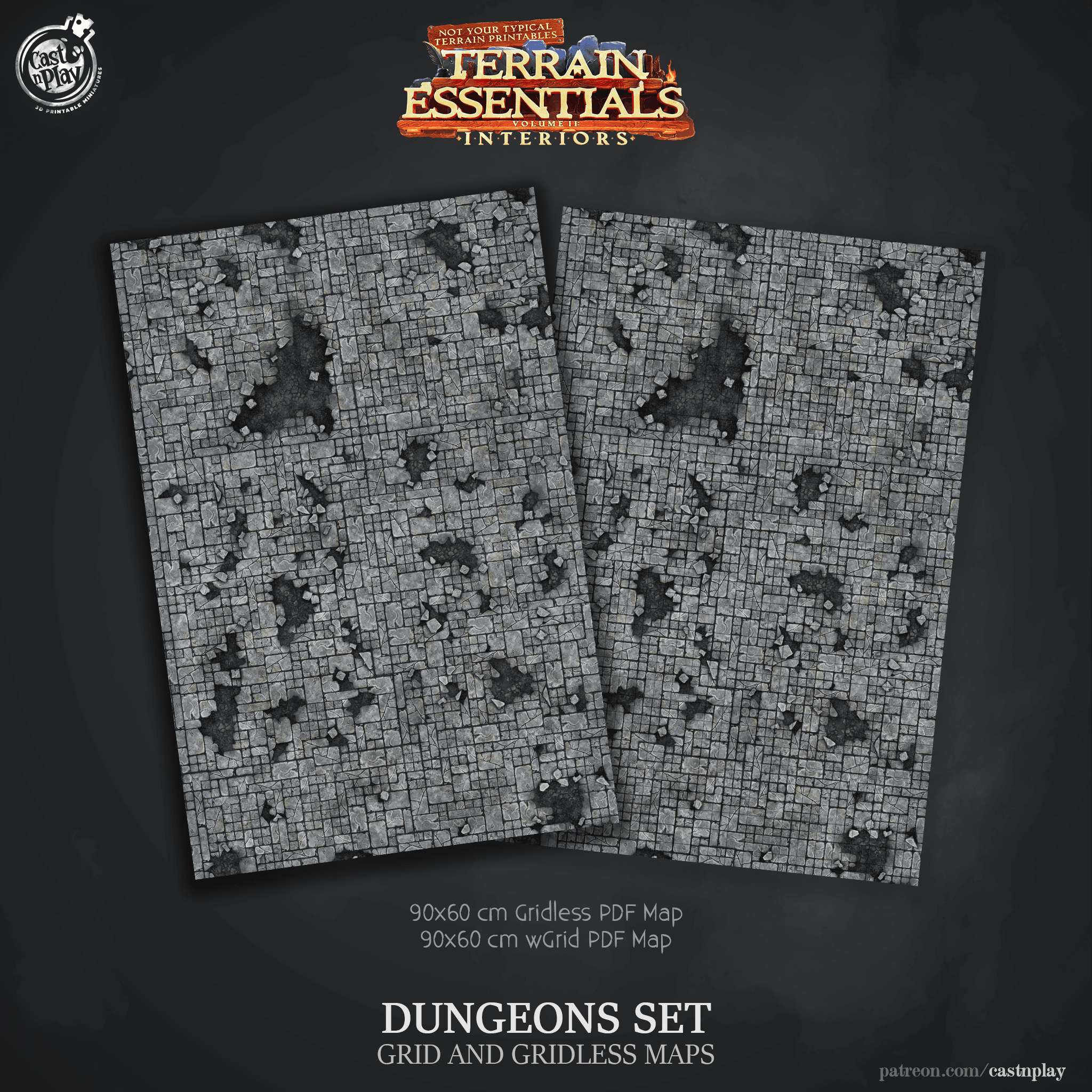 Dungeons Set (Pre-Supported) 3d model