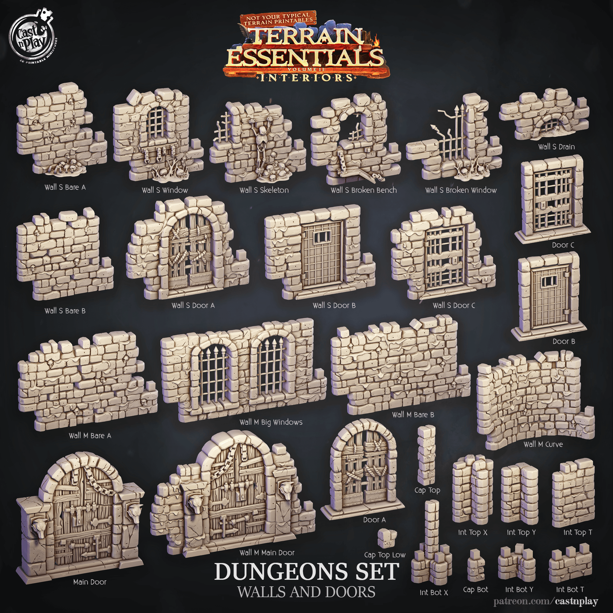 Dungeons Set (Pre-Supported) 3d model