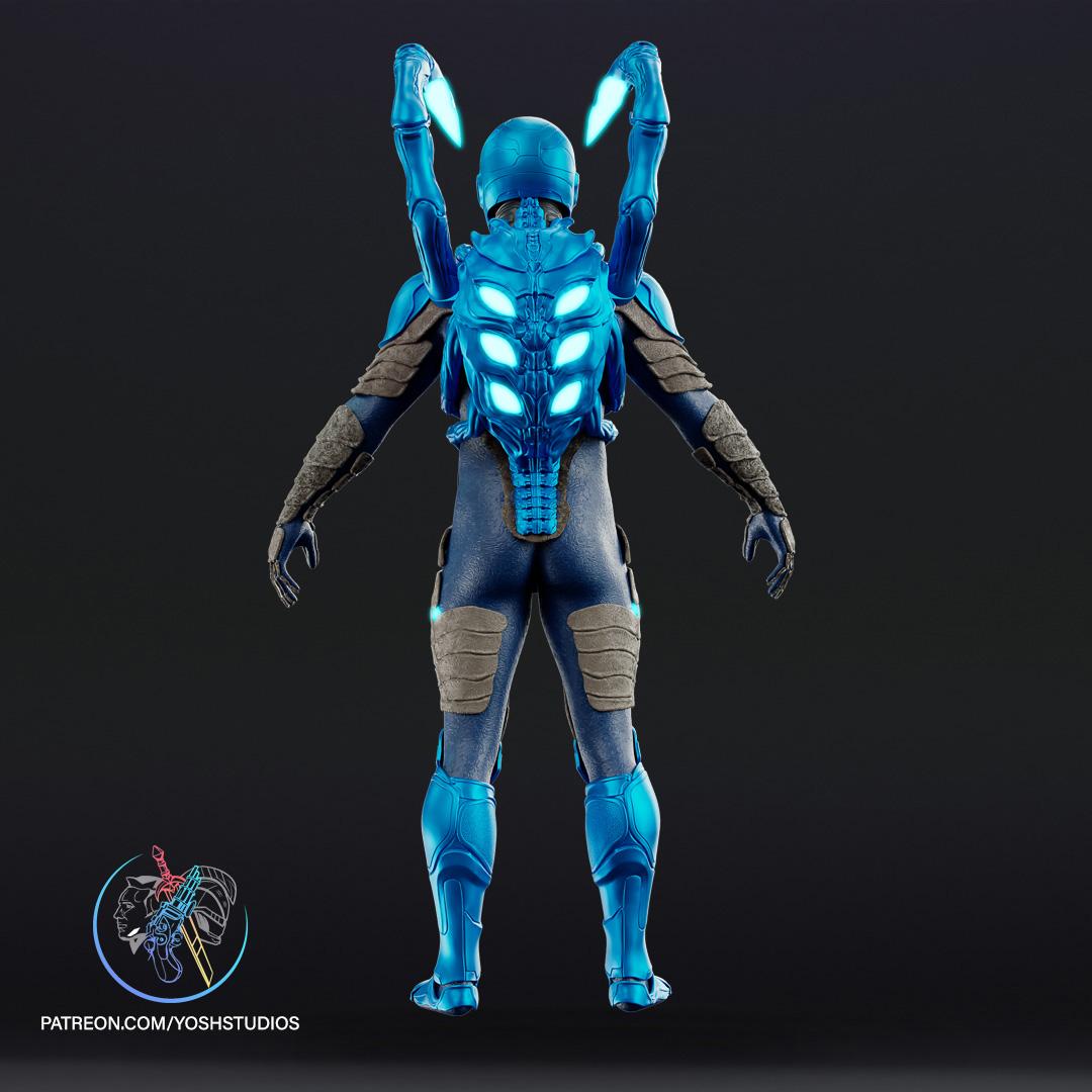Blue Beetle Costume 3D Print File STL 3d model
