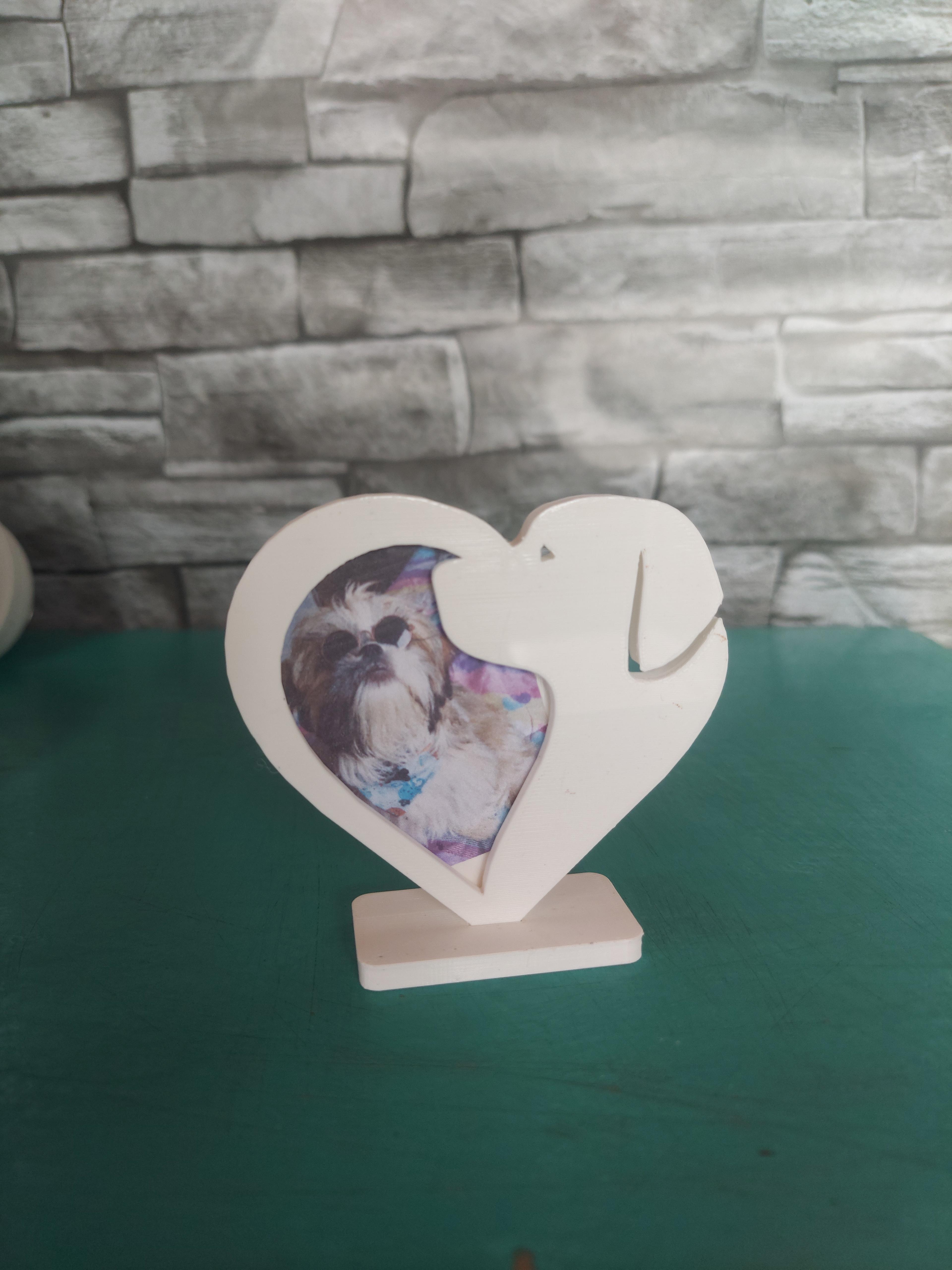 Dog heart photo frame - https://linktr.ee/Forma_Criativa - 3d model