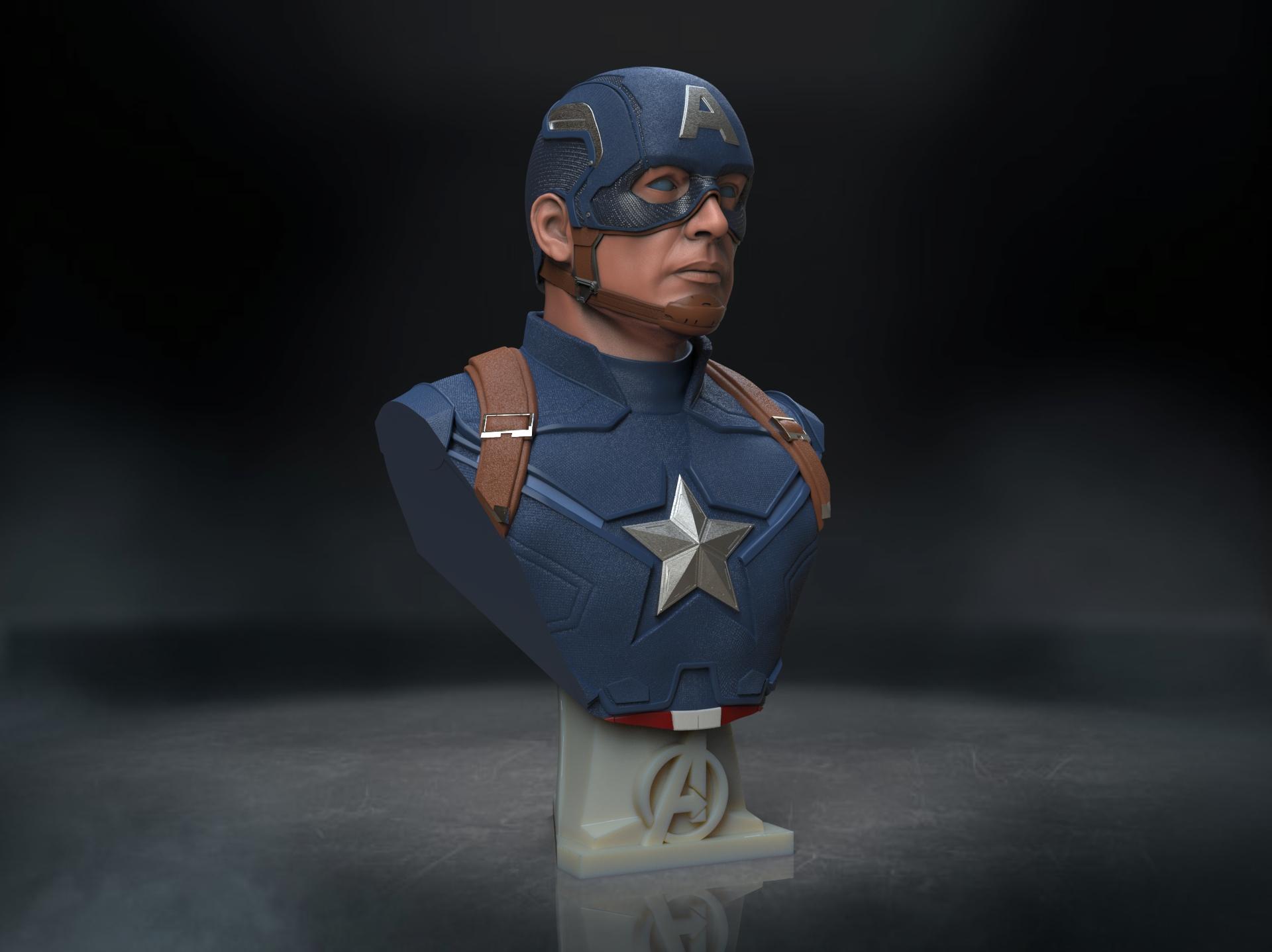 Captain America Bust (Pre 3d model