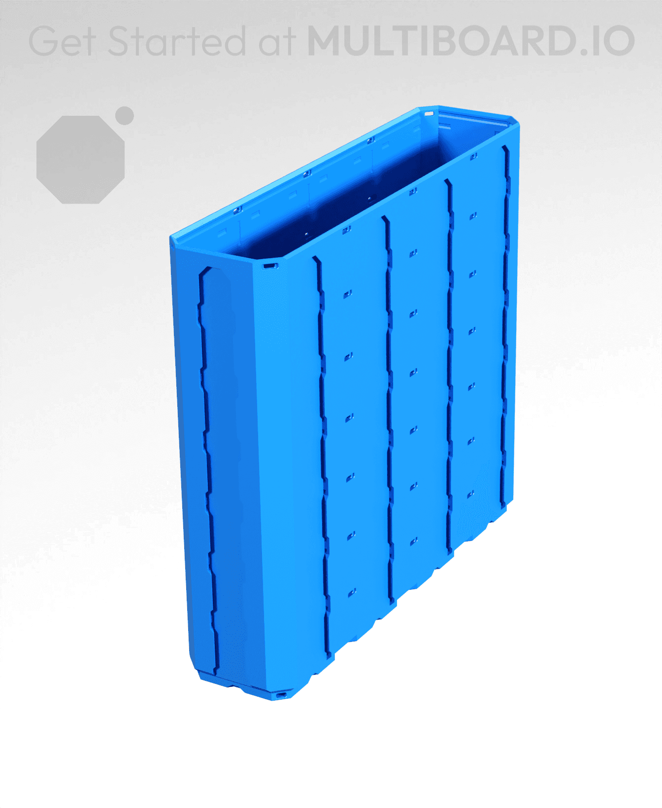 1x4x3.5 - Topped Multipoint Rail - Multibin Shell 3d model