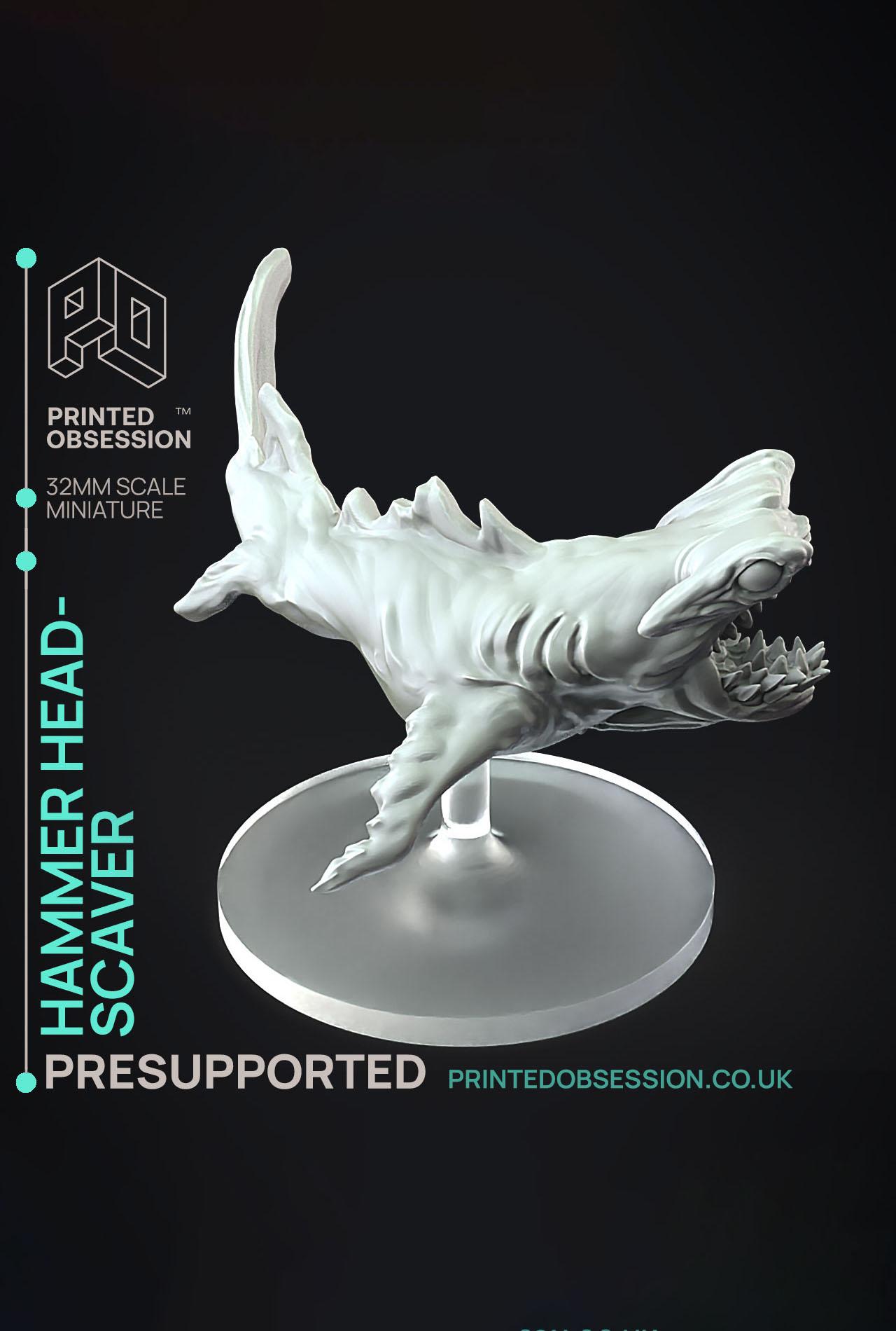 Hammer head Scaver - Weird Shores - PRESUPPORTED - Illustrated and Stats - 32mm scale			 3d model