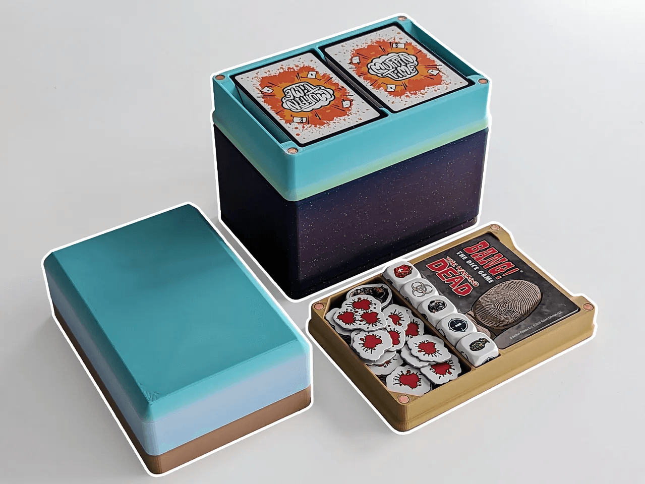 Stackable & Customisble Board Game Cases 3d model