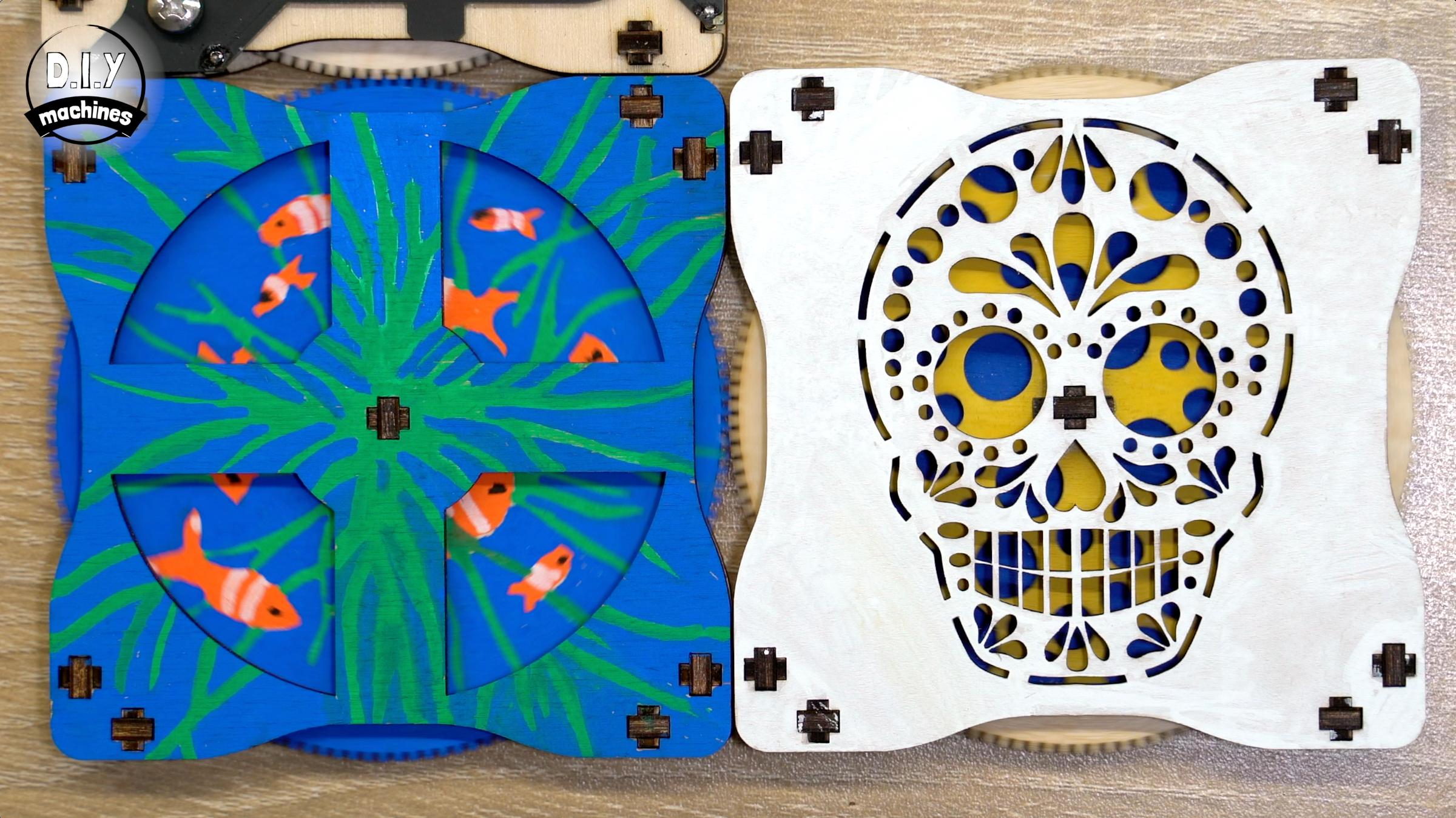 KINETIC COASTERS with a TWIST! Laser or 3D Print some DIY Magic 3d model