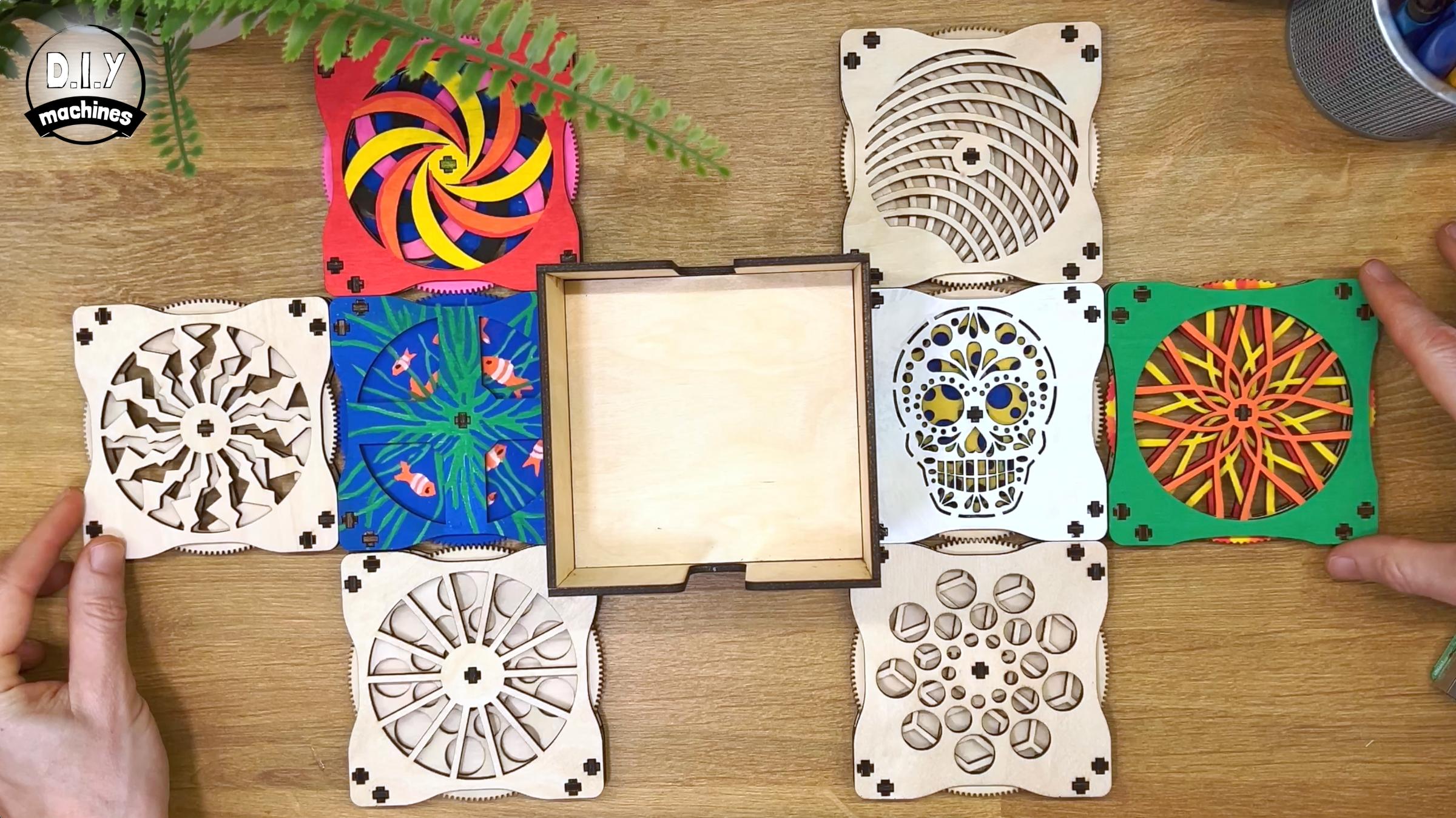 KINETIC COASTERS with a TWIST! Laser or 3D Print some DIY Magic 3d model