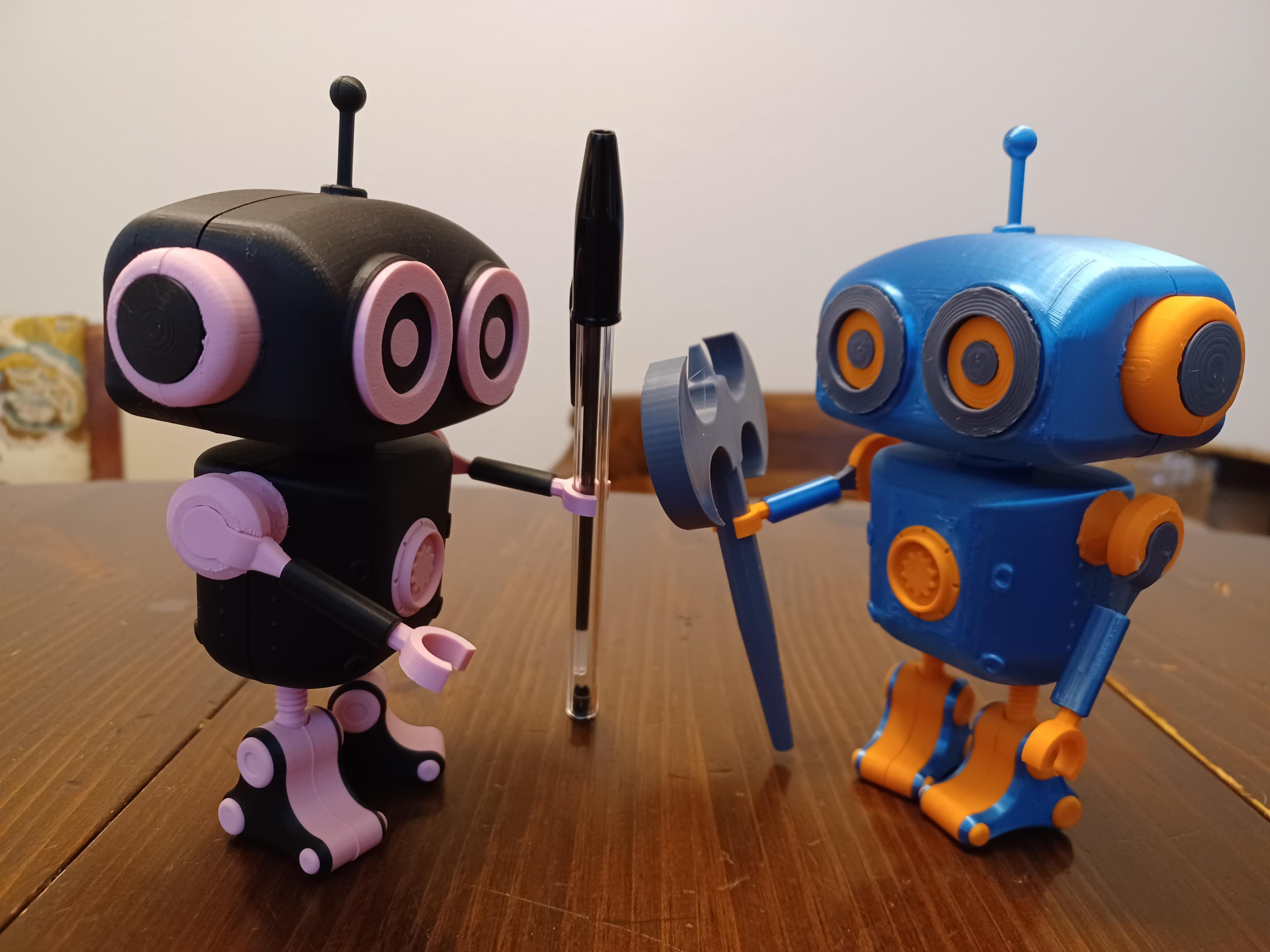 Guardian Robot, Fully 3D Printed, Articulating, Pen Holder, Pencil Holder, Cable Holder 3d model