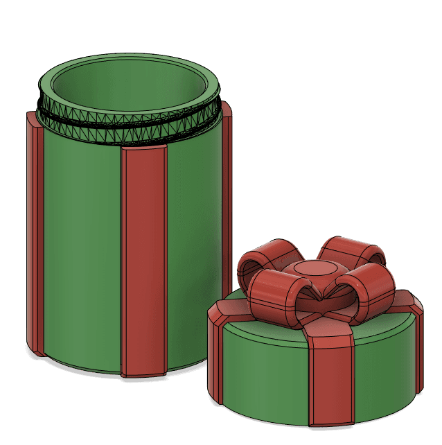 Gift Box Can Cup Remix of Scalable Round Screw 3d model