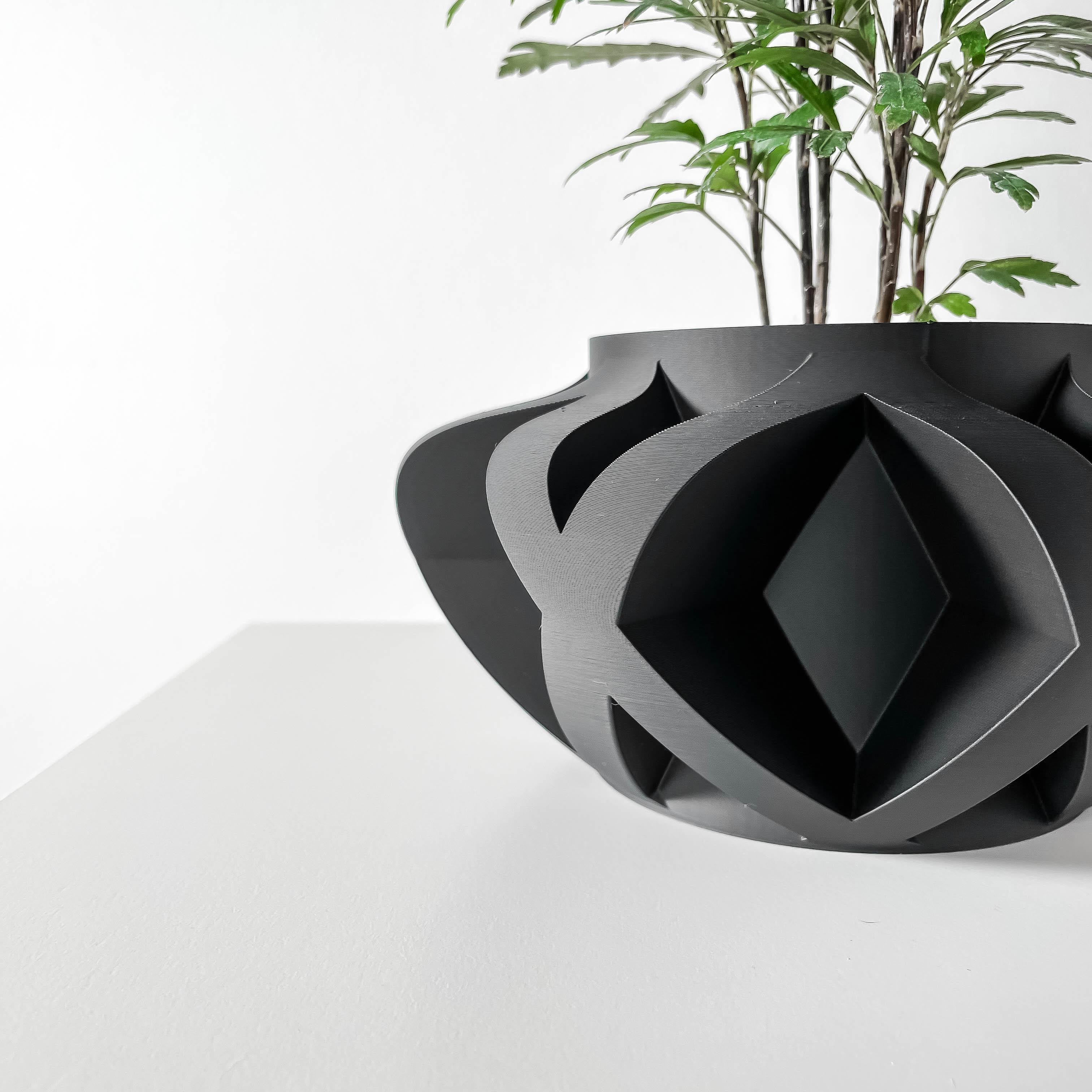 The Sono Planter Pot with Drainage Tray & Stand | Modern and Unique Home Decor for Plants 3d model