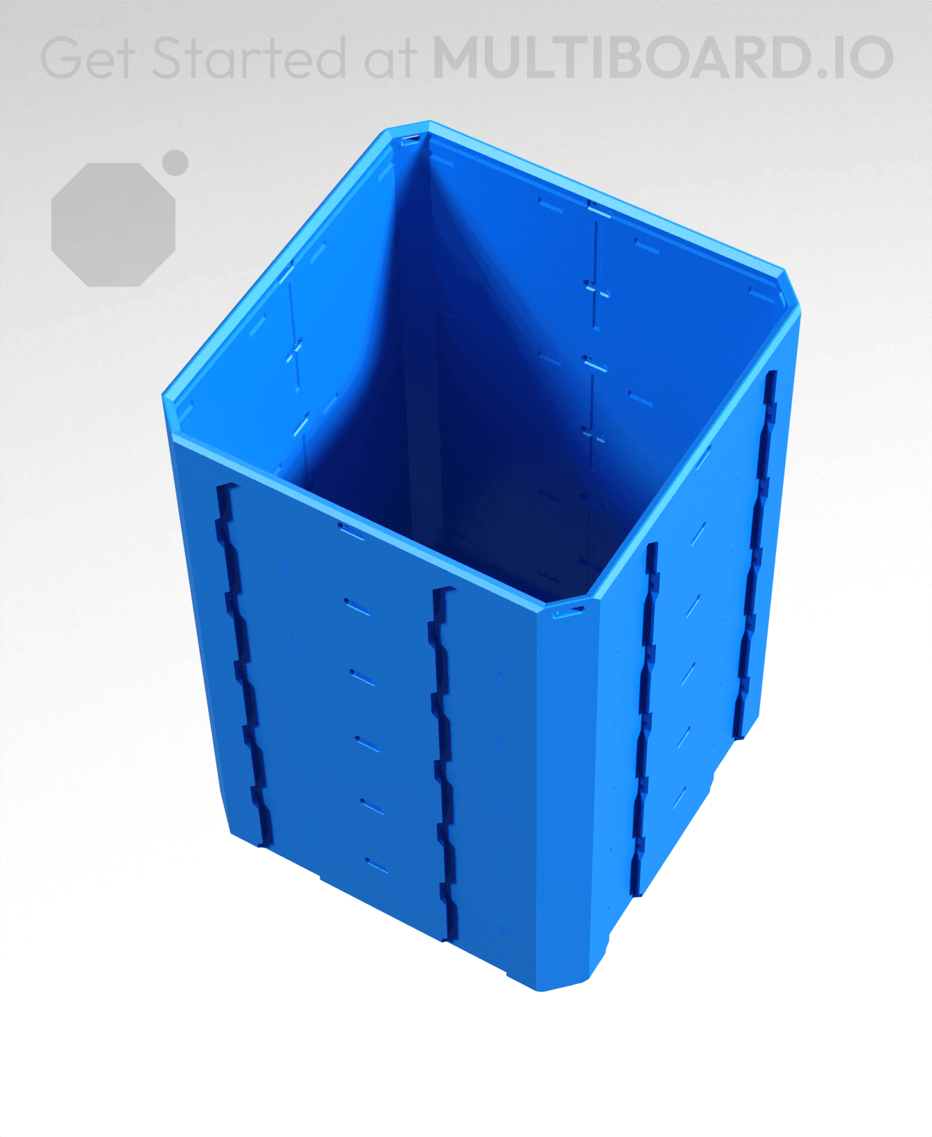 2x2x3 - Topped Multipoint Rail - Standard Click-In Multibin Shell Extension 3d model