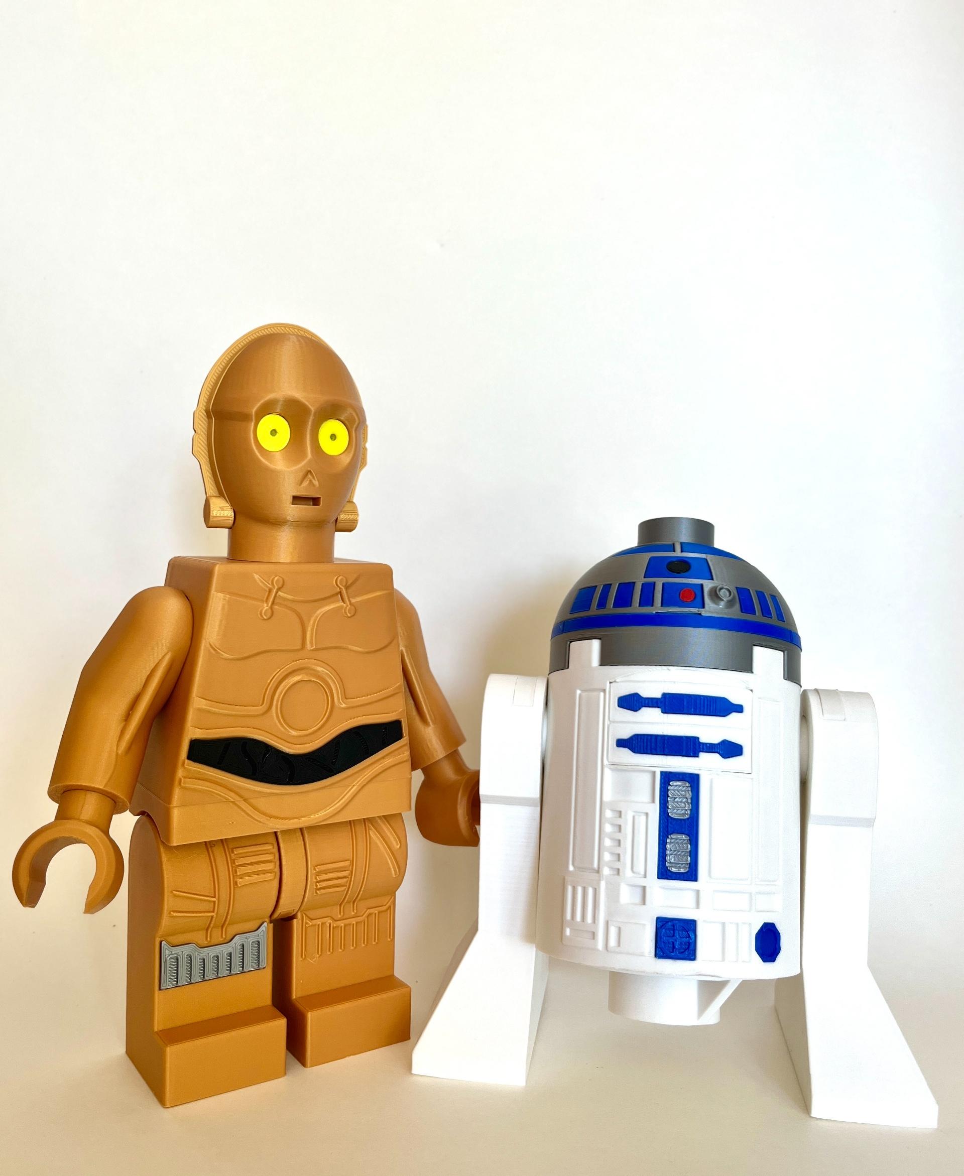 R2-D2 (6 inch brick figure, NO MMU/AMS, NO supports, NO glue) 3d model
