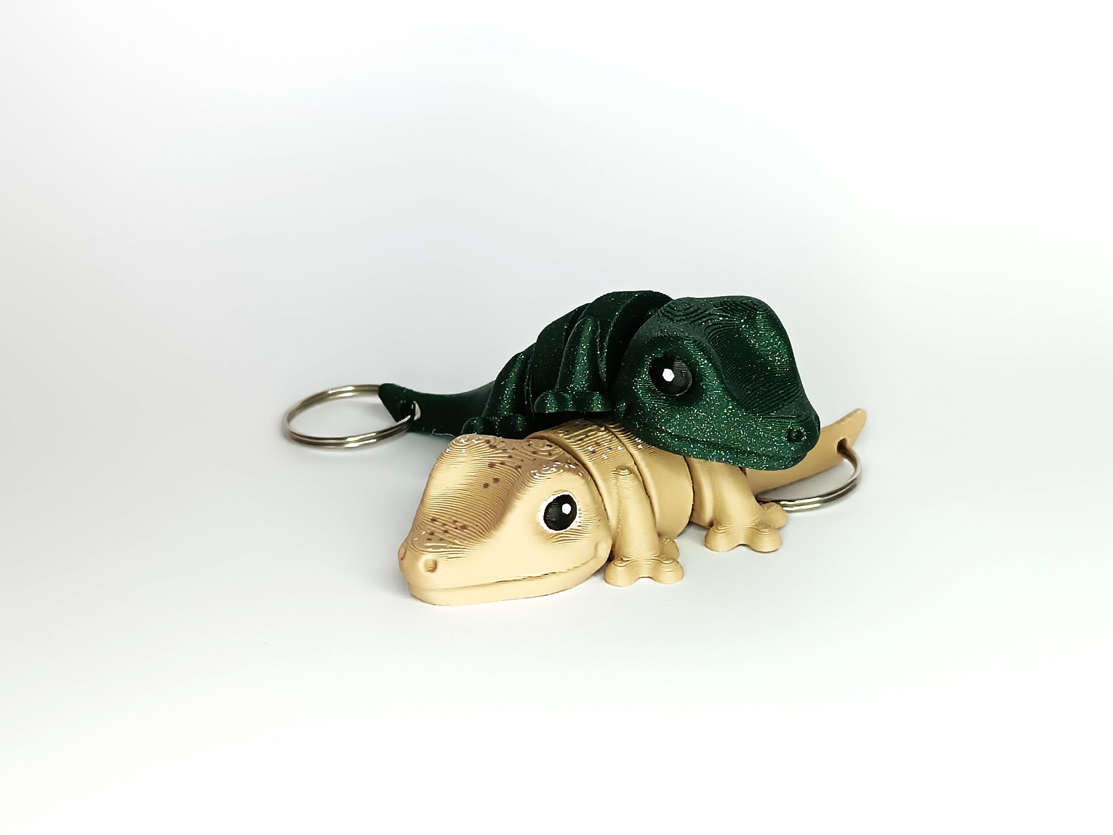  Cute Flexi Gecko (Keychain & Magnet) 3d model