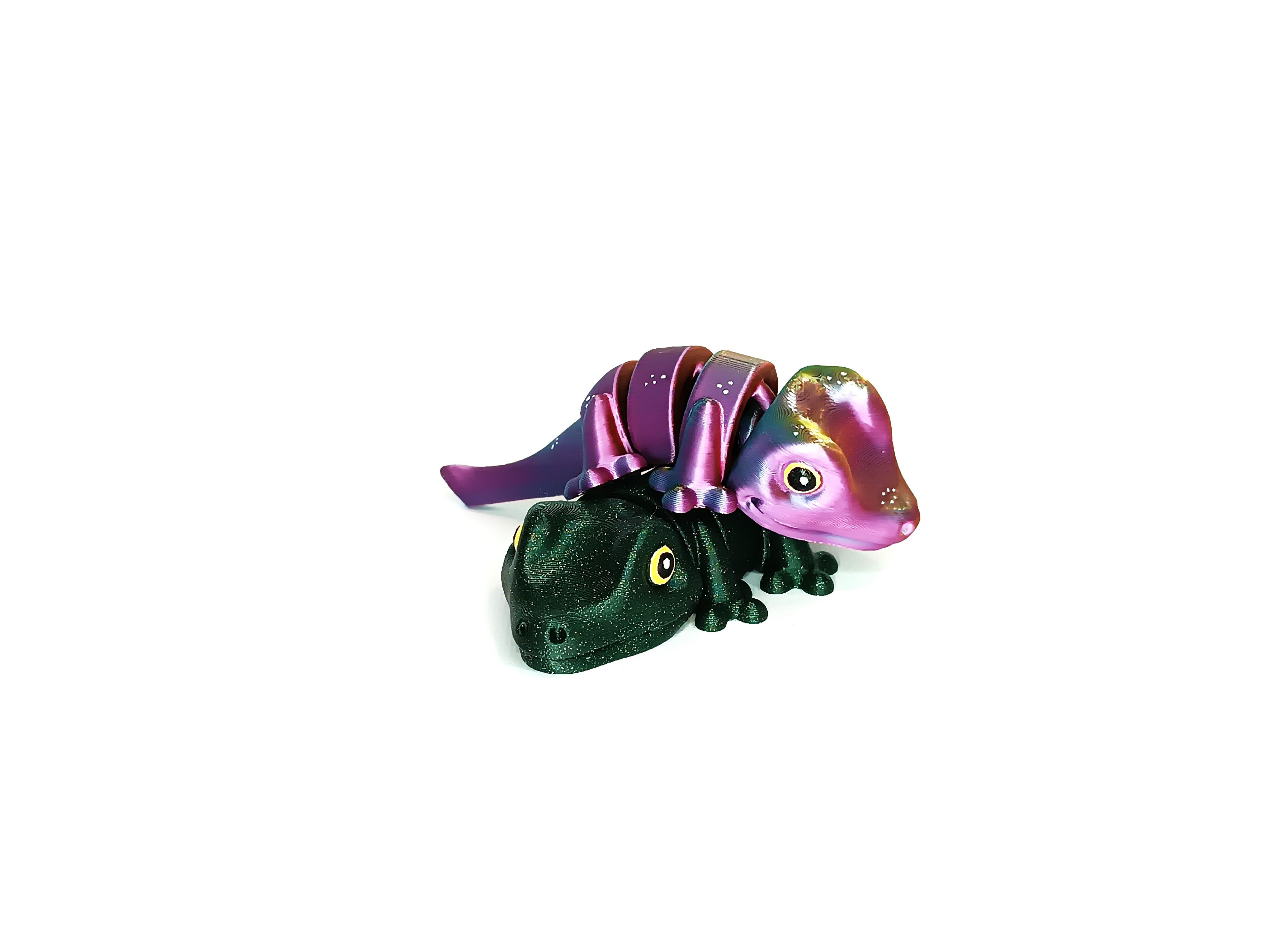  Cute Flexi Gecko (Keychain & Magnet) 3d model