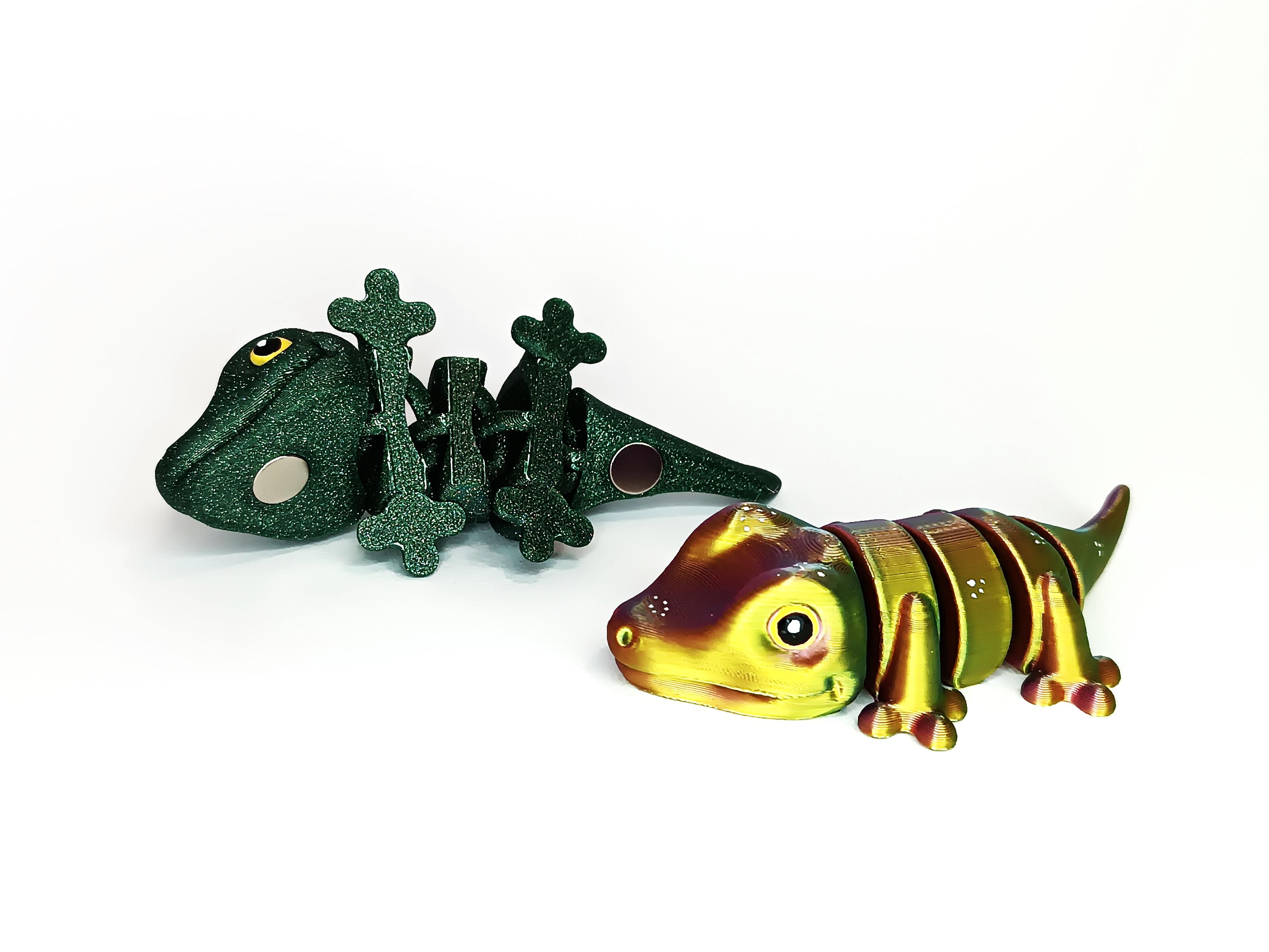  Cute Flexi Gecko (Keychain & Magnet) 3d model