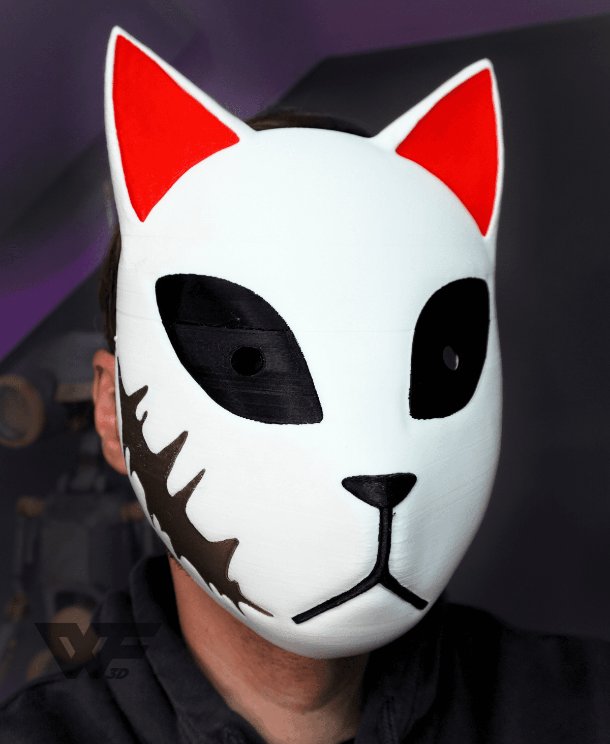 Sabito-inspired Kitsune Demon Slayer mask  3d model