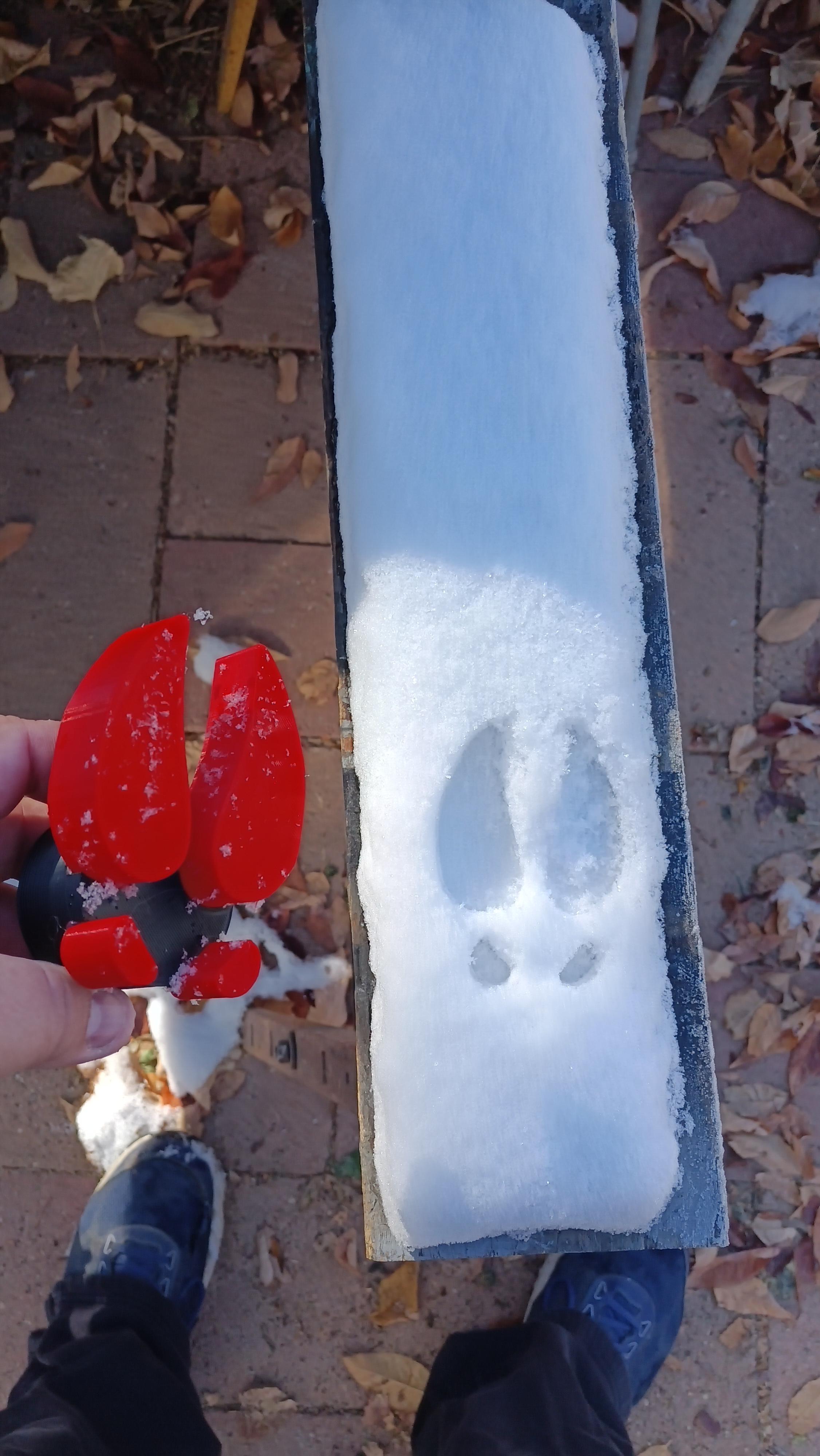 Reindeer Caribou hoof print to make tracks in Snow for Christmas 3d model