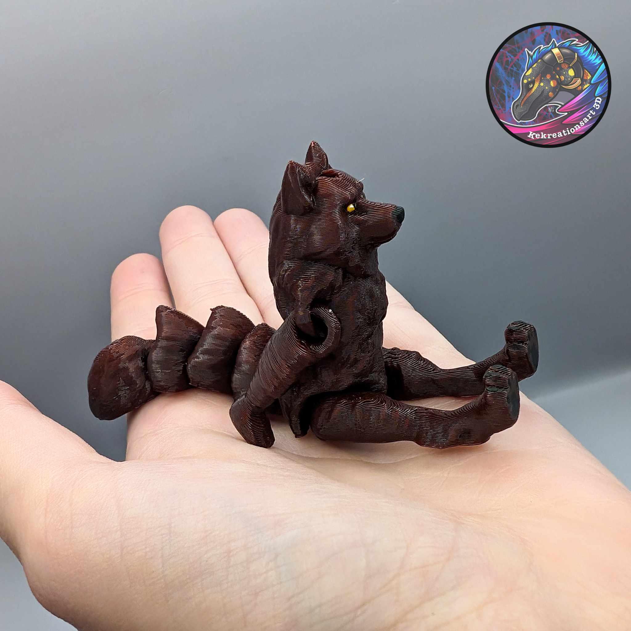 Flexi Mini and Tiny Werewolf Keychain 3d model